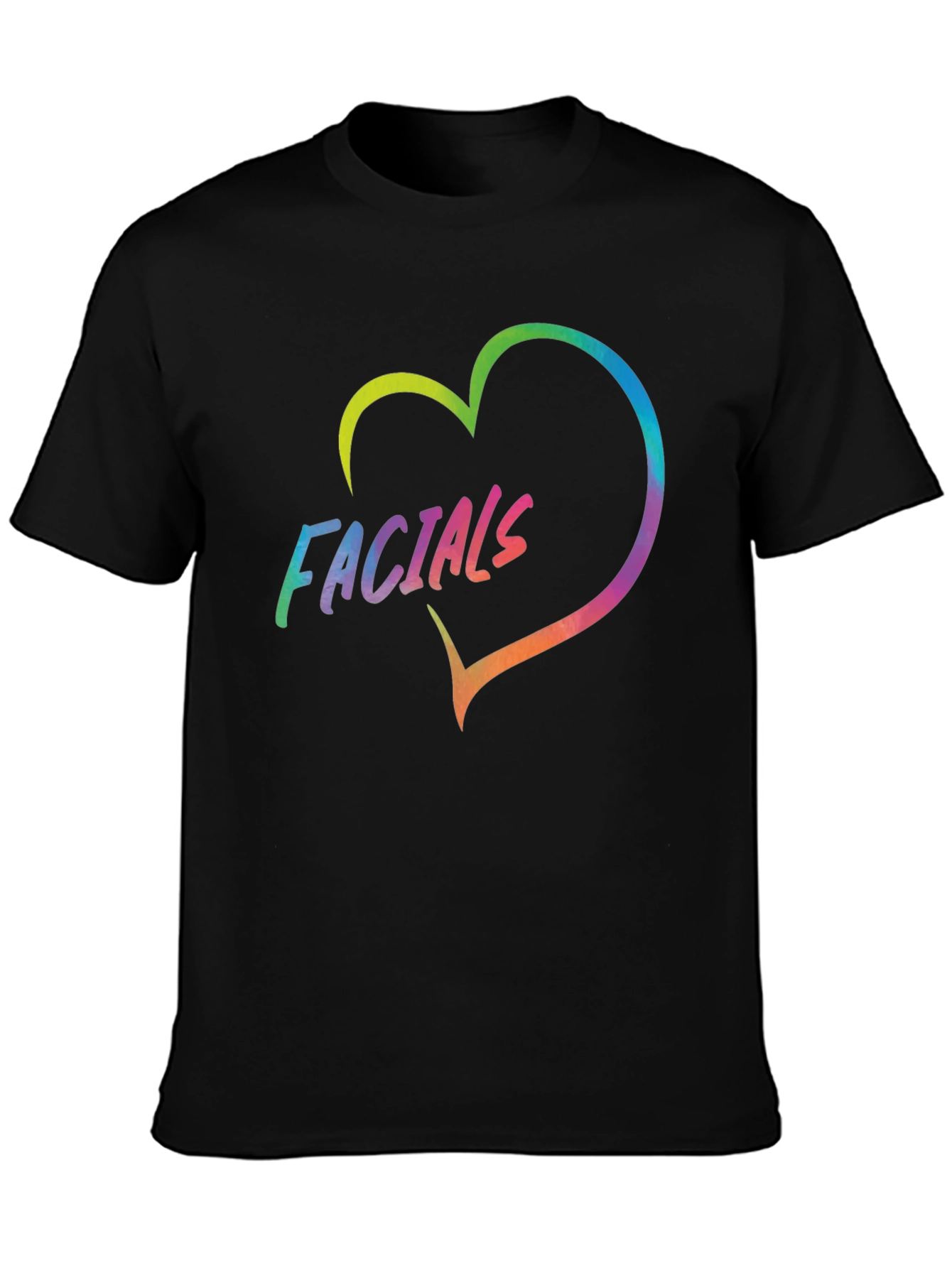 Black Facials Heart T-Shirt - Express Yourself! view 3