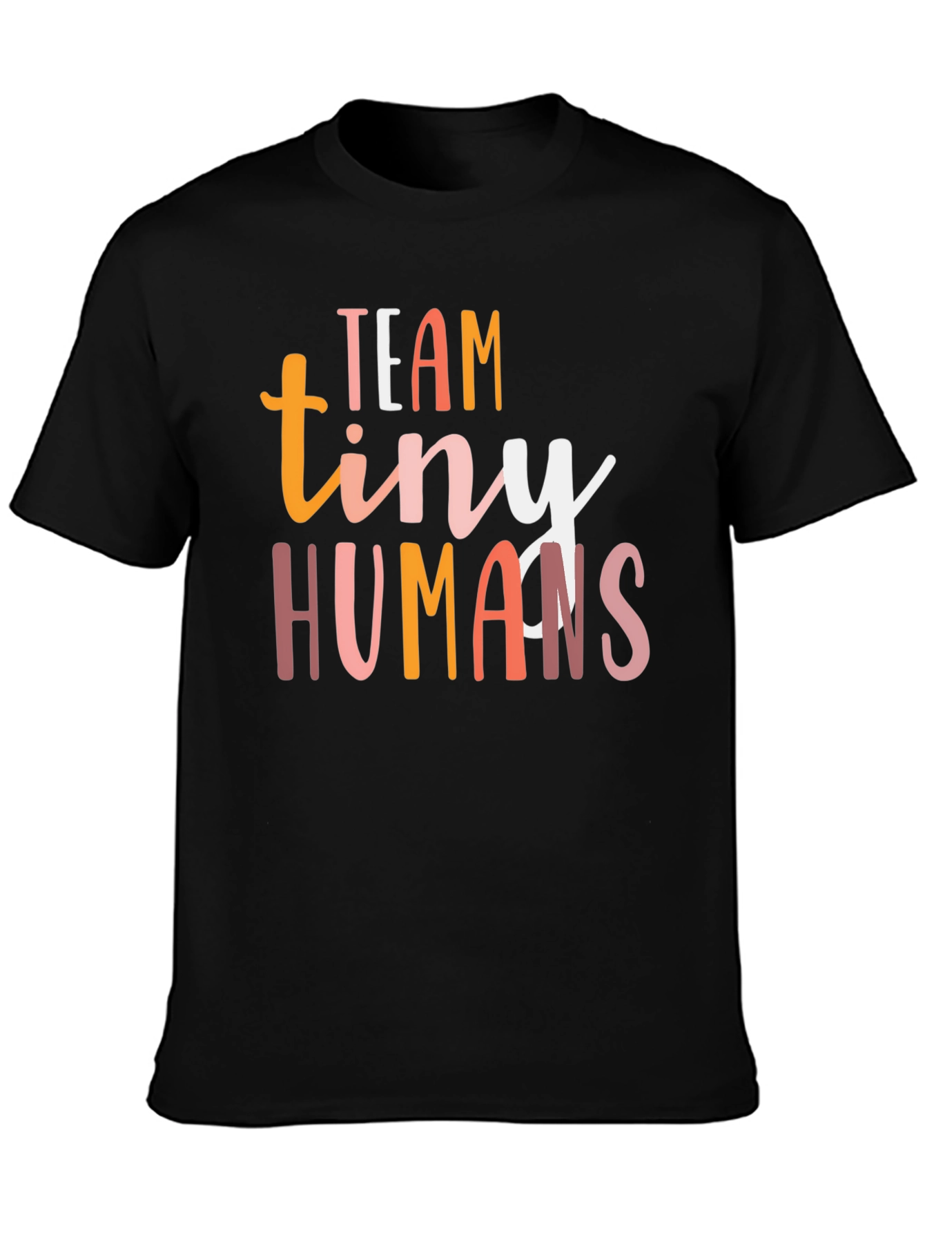 Black Team Tiny Humans Graphic Tee view 3