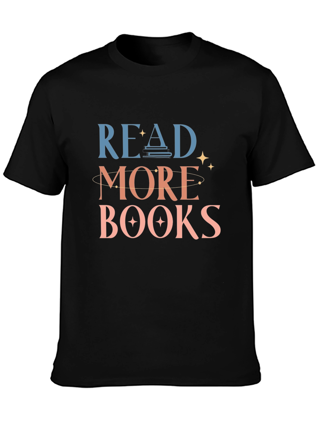 Black Read More Books Graphic Tee - Soft Cotton Blend view 3