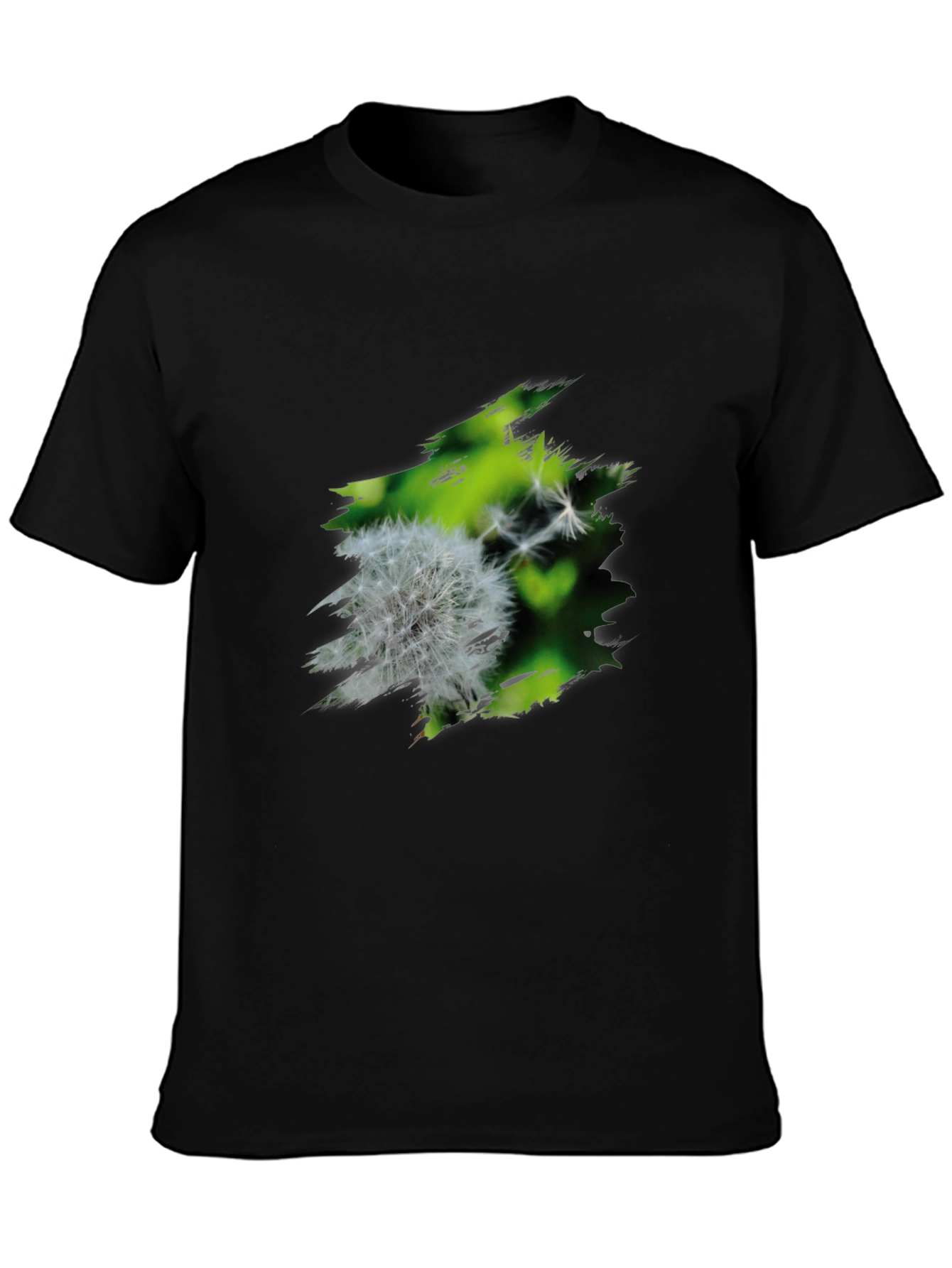 Black Dandelion Graphic Black T-Shirt view 3