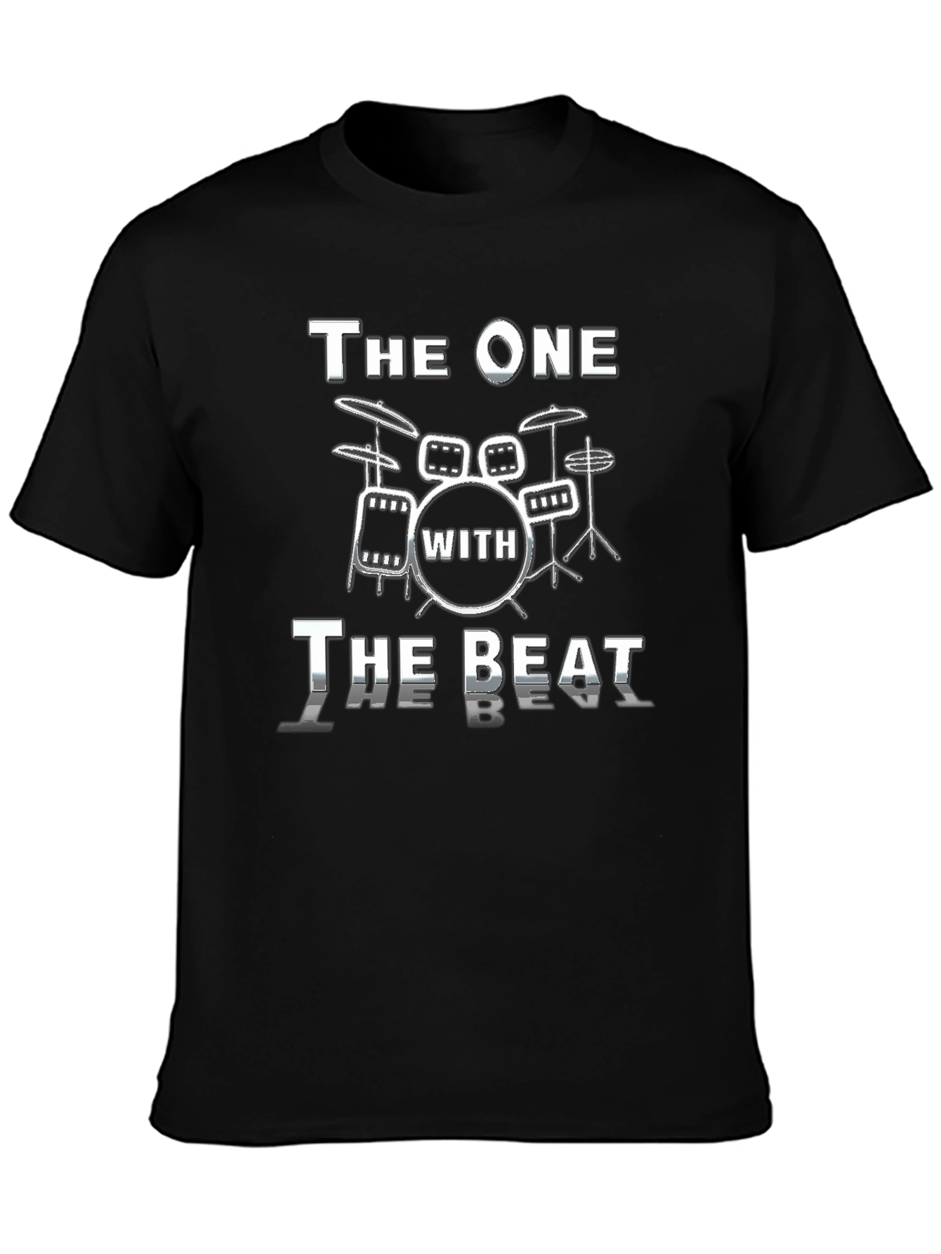 Black The One With The Beat Drummer T-Shirt view 3