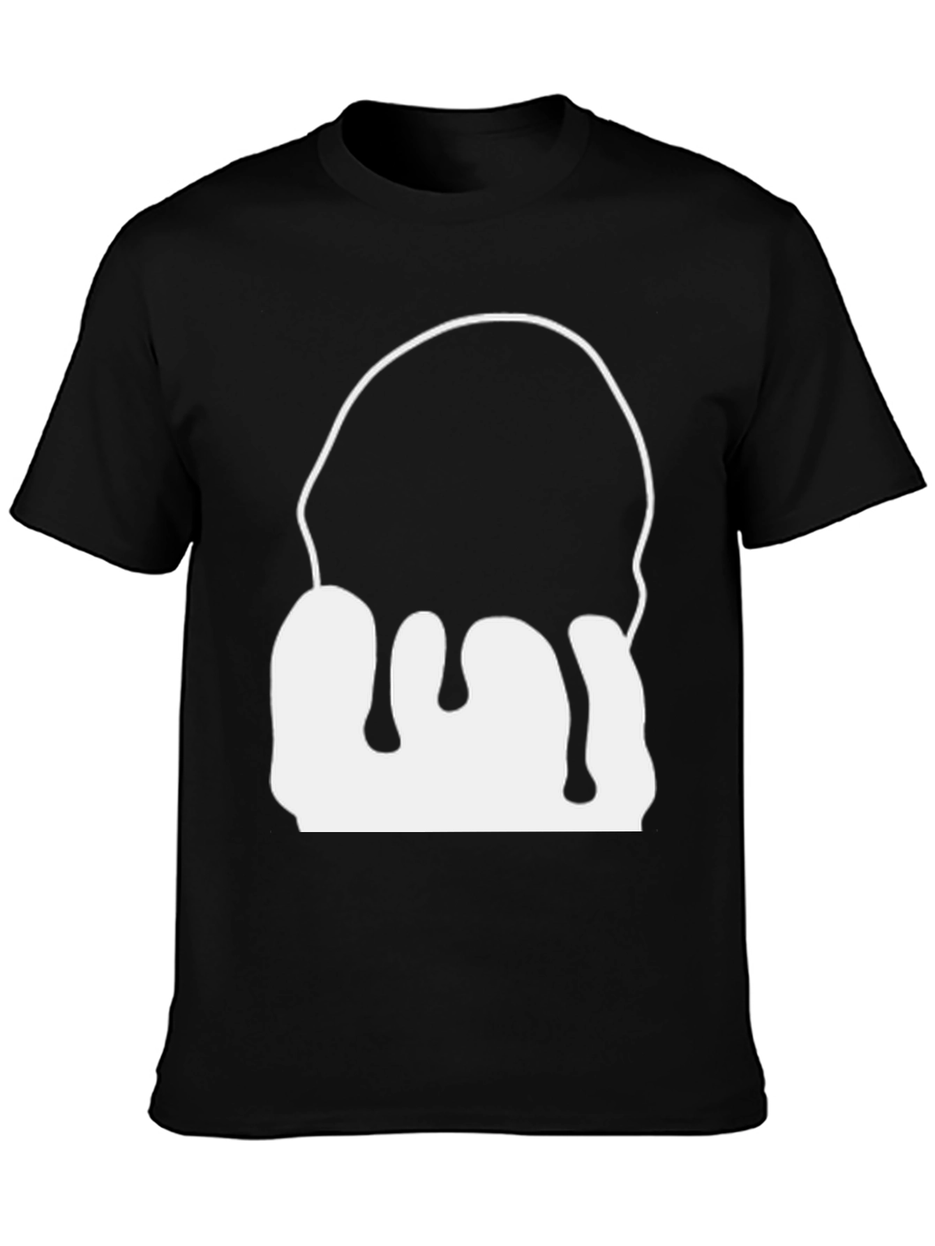 Black Dripping Graphic Black T-Shirt - Modern Style view 3
