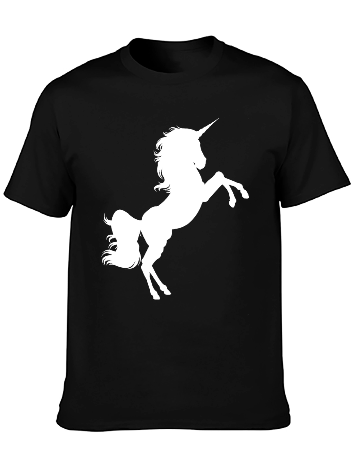 Black Unicorn Graphic Tee - Black Cotton Blend view 3