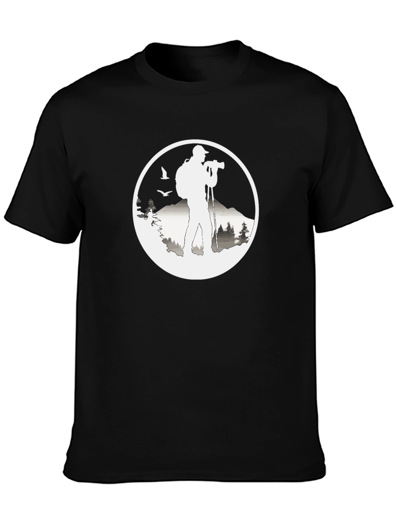 Black Nature Photographer Graphic Tee view 3