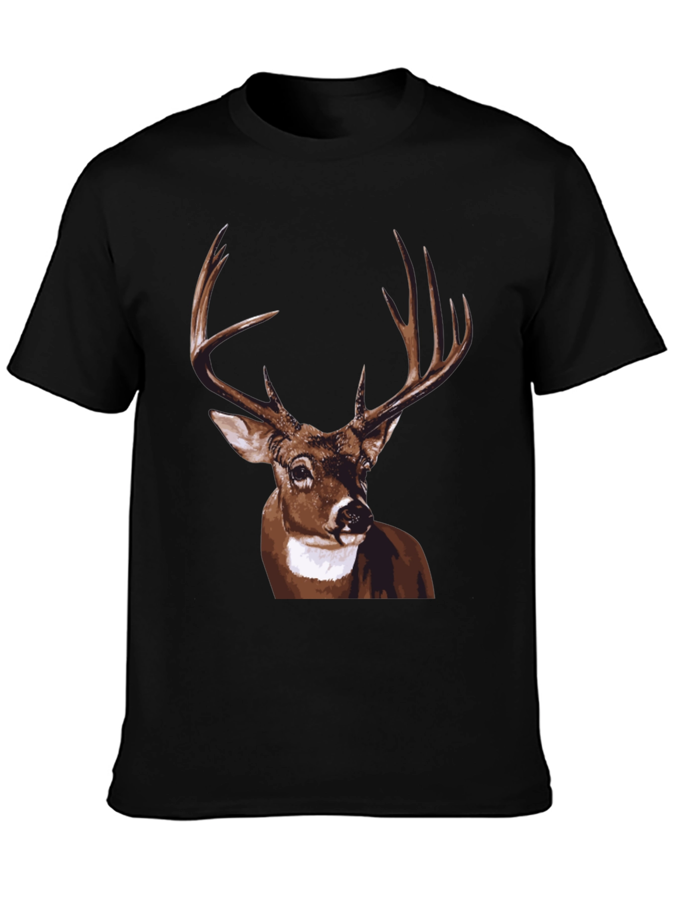 Black Deer Graphic Tee - Men's Black T-Shirt view 3