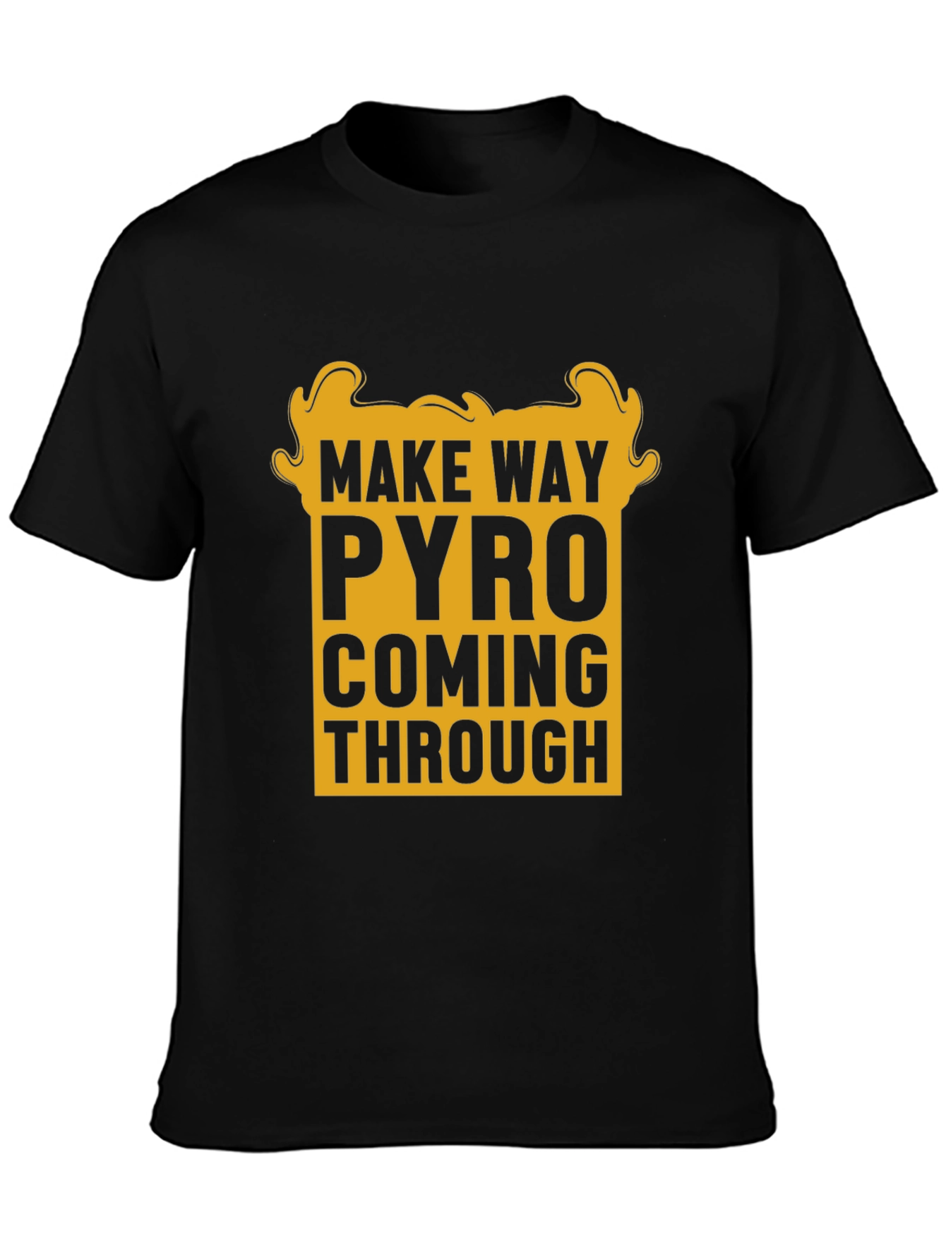 Black Make Way Pyro T-Shirt - Bold Graphic Tee view 3