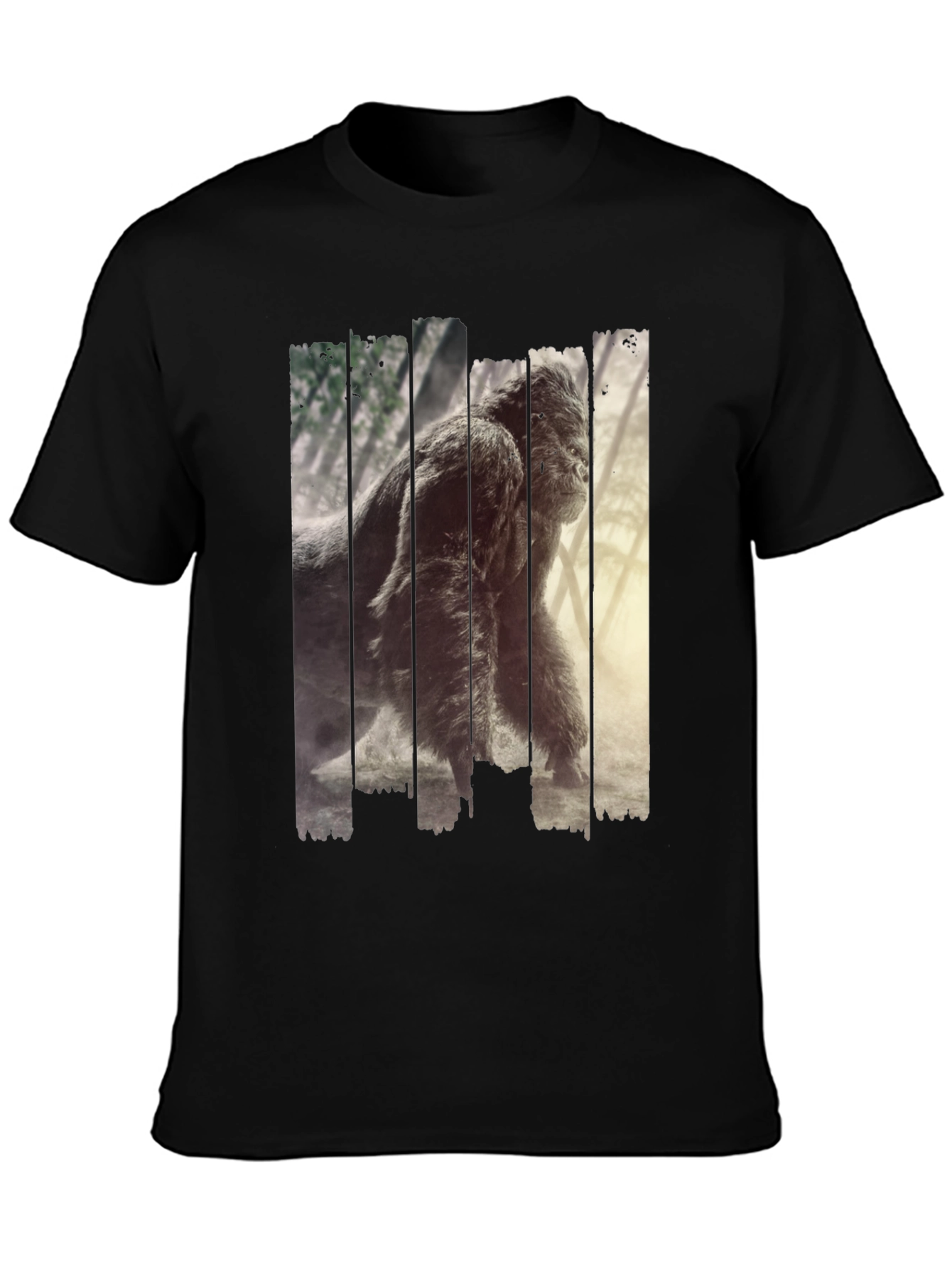 Black Gorilla Graphic Black T-Shirt view 3