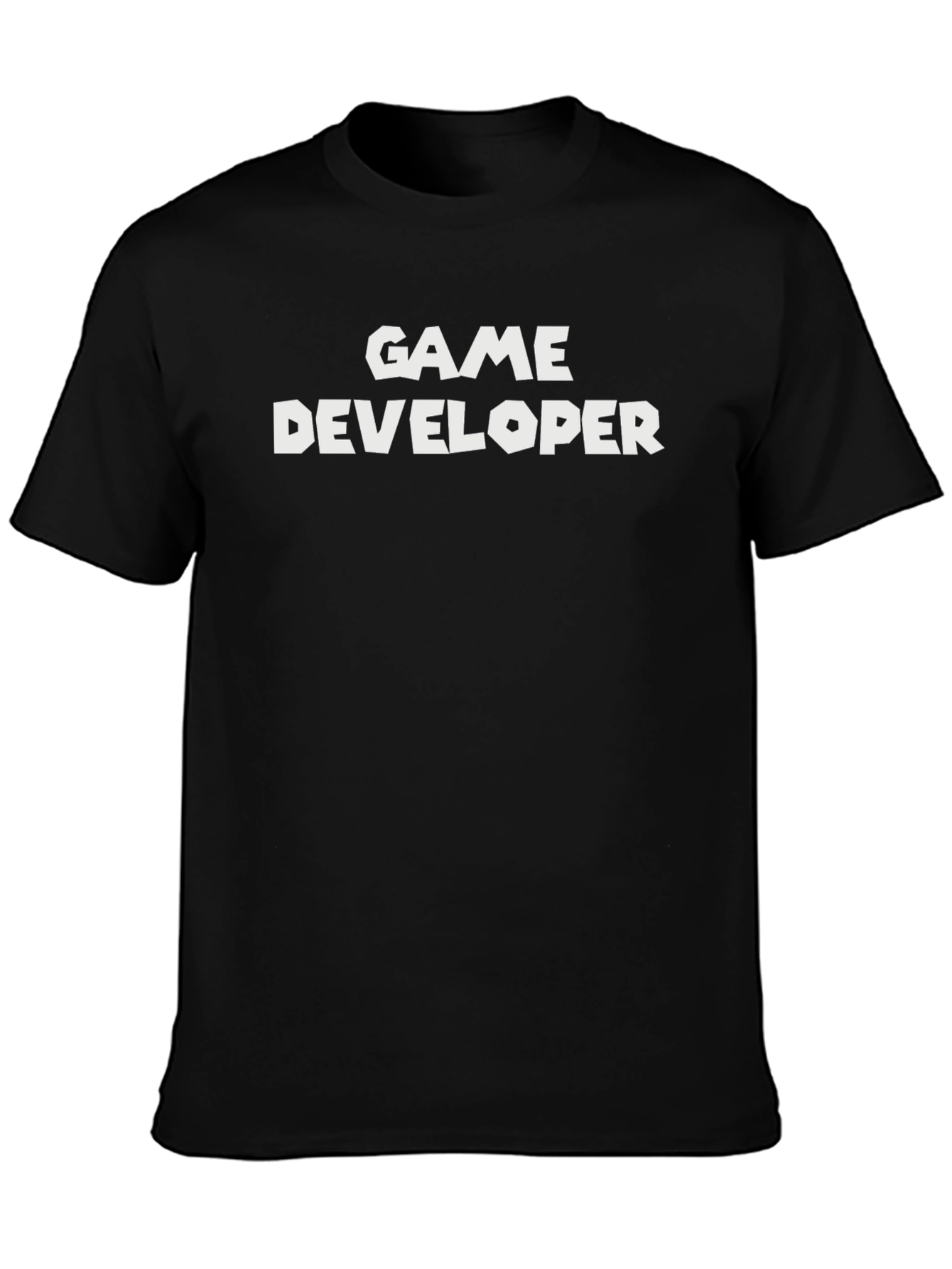 Black Game Developer Black T-Shirt - Gamer Apparel view 3