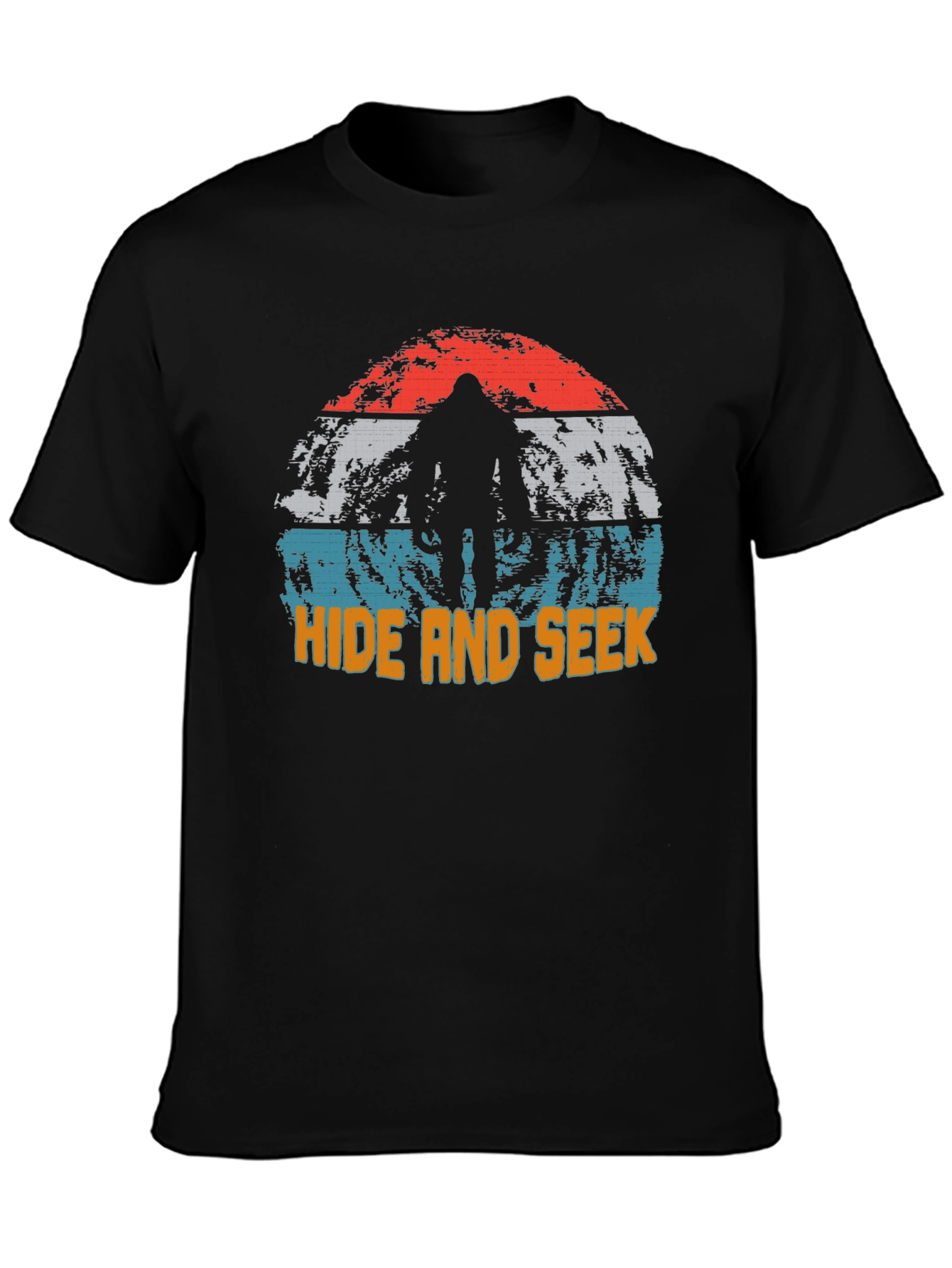 Black Hide and Seek Bigfoot Graphic Tee view 3