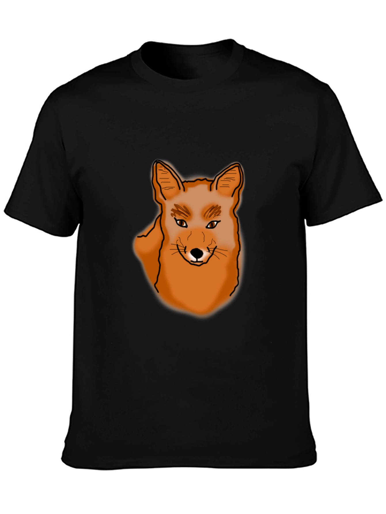 Black Fox Graphic Print Black T-Shirt view 3