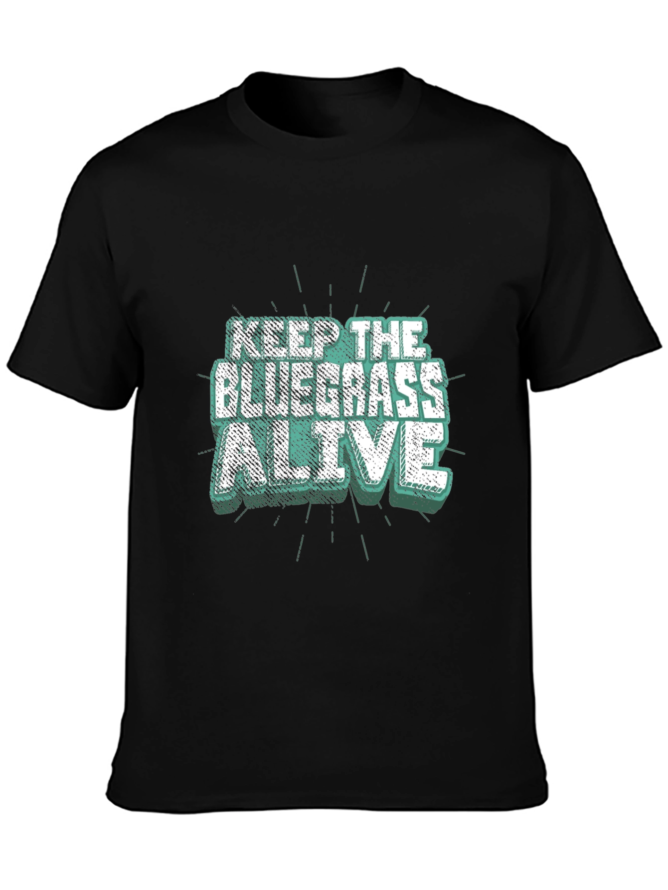 Black Keep The Bluegrass Alive Black T-Shirt view 3