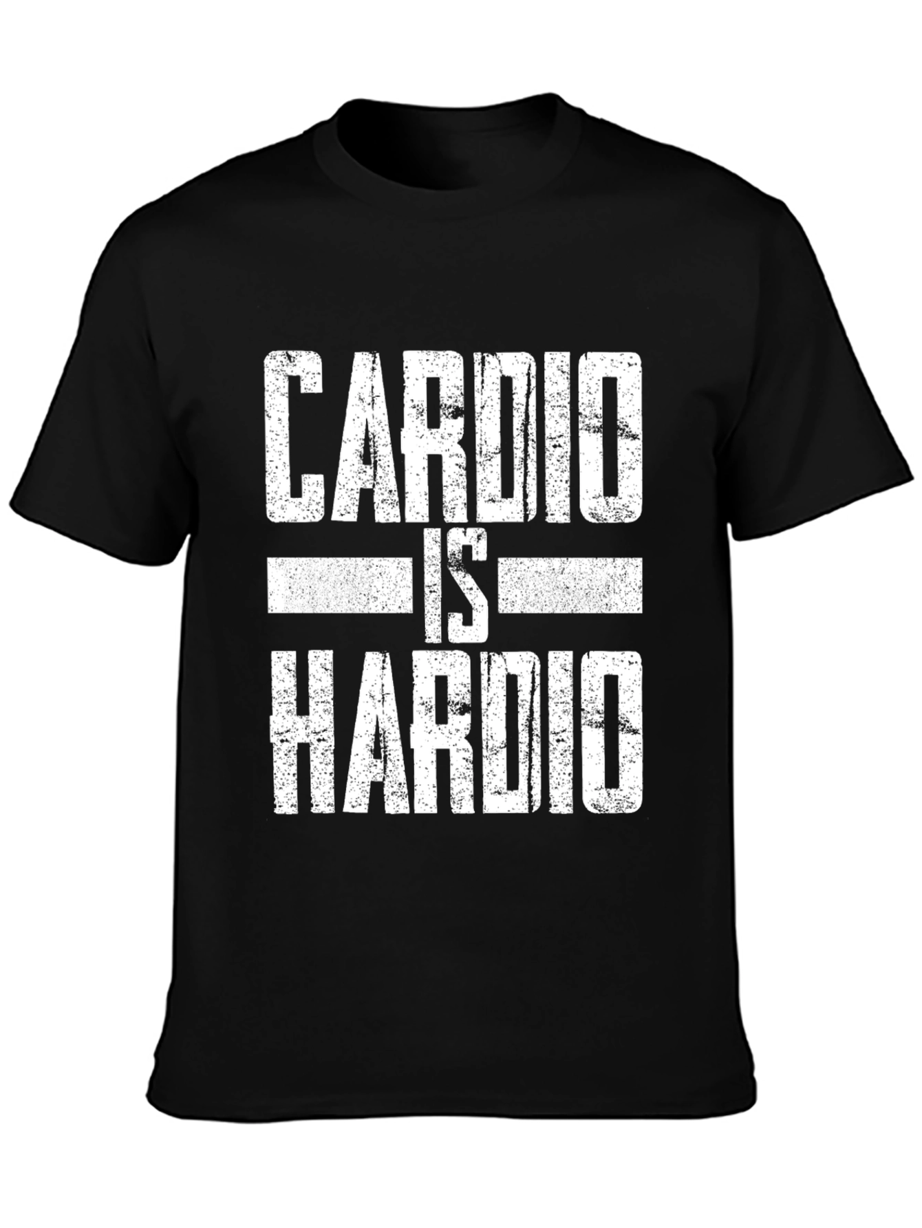 Black Cardio Is Hardio Graphic T-Shirt view 3
