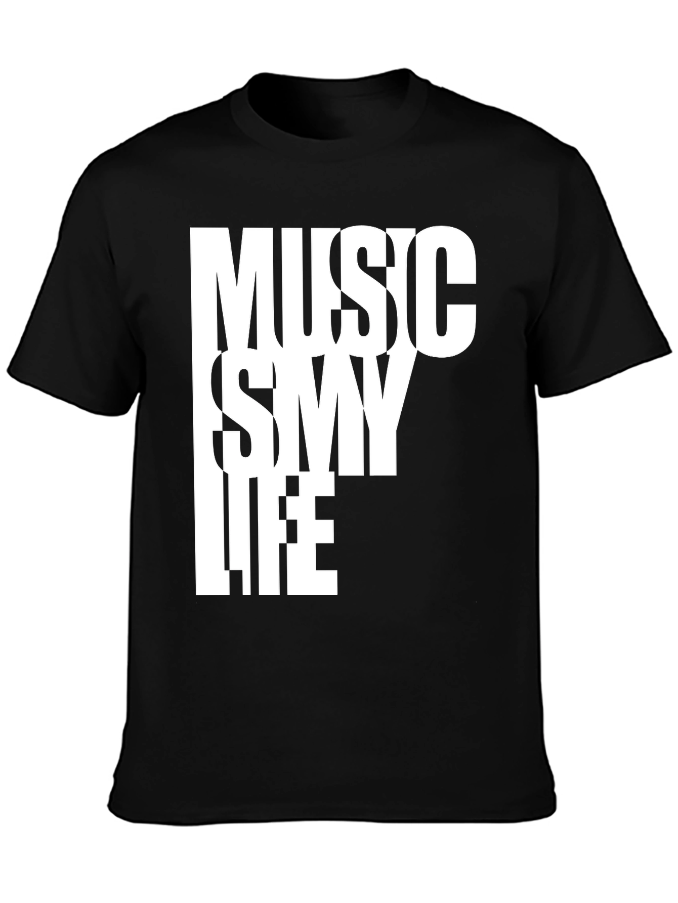 Black Music Is My Life Black T-Shirt view 3