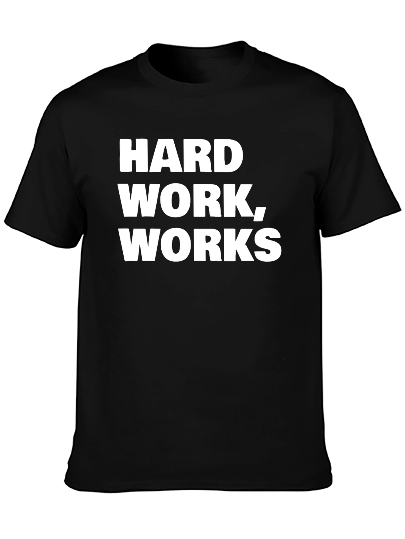 Black Hard Work Works Black Graphic Tee view 3