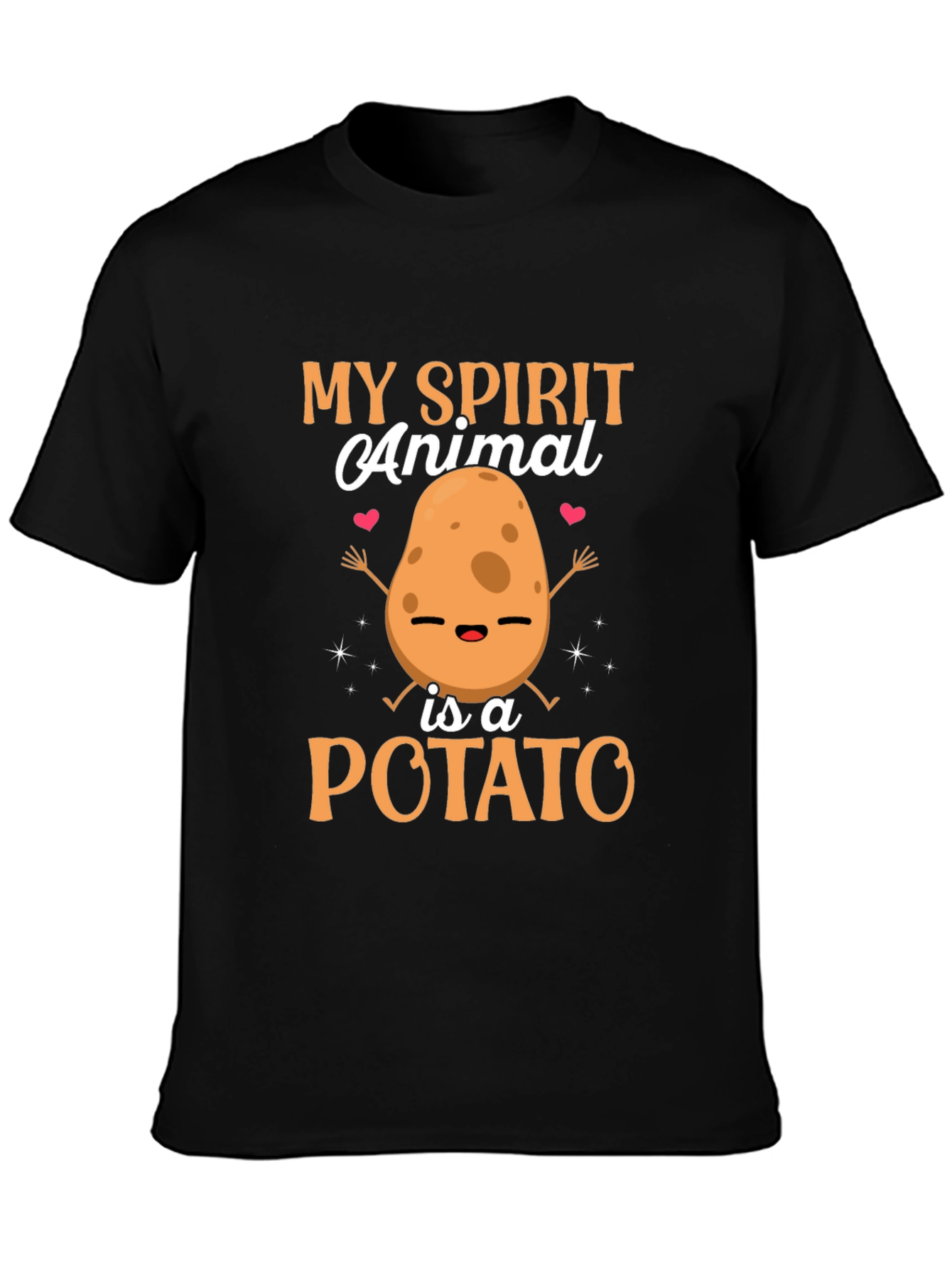 Black My Spirit Animal is a Potato T-Shirt view 3