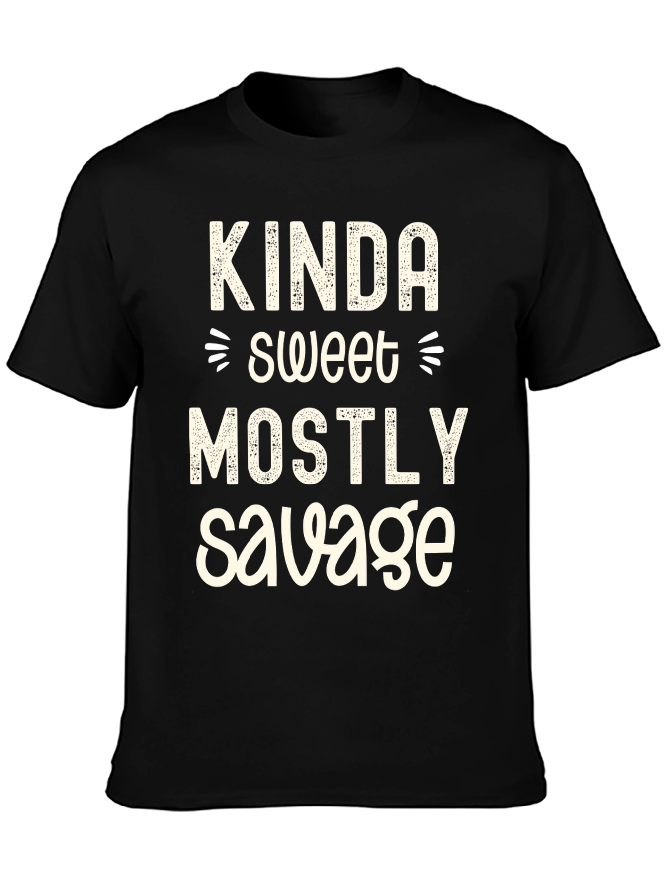 Black Kinda Sweet Mostly Savage Graphic Tee view 3