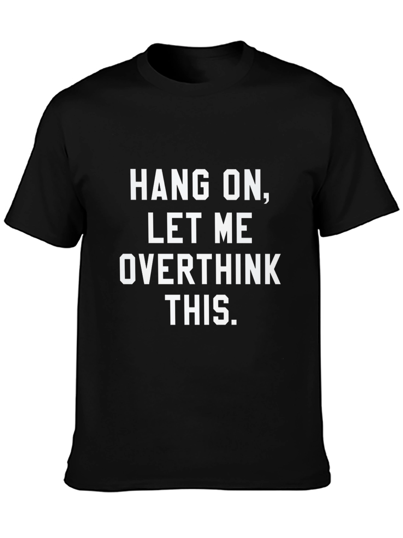 Black Overthinker Black Graphic T-Shirt view 3
