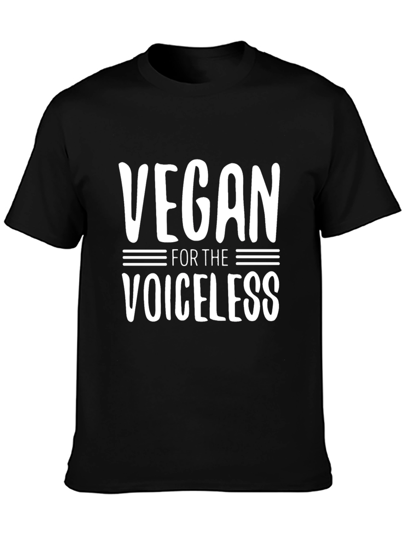 Black Vegan for the Voiceless Graphic Tee view 3