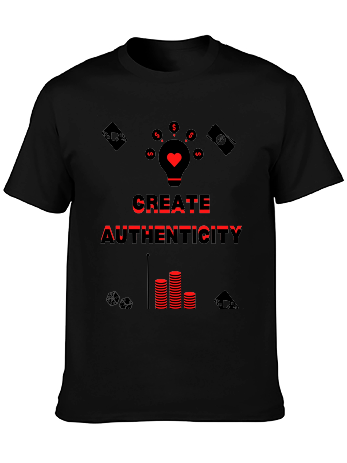 Black Authenticity Graphic Tee - Black view 3