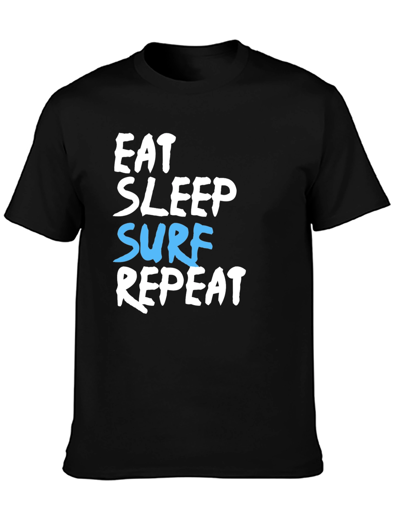 Black Eat Sleep Surf Repeat Graphic T-Shirt view 3