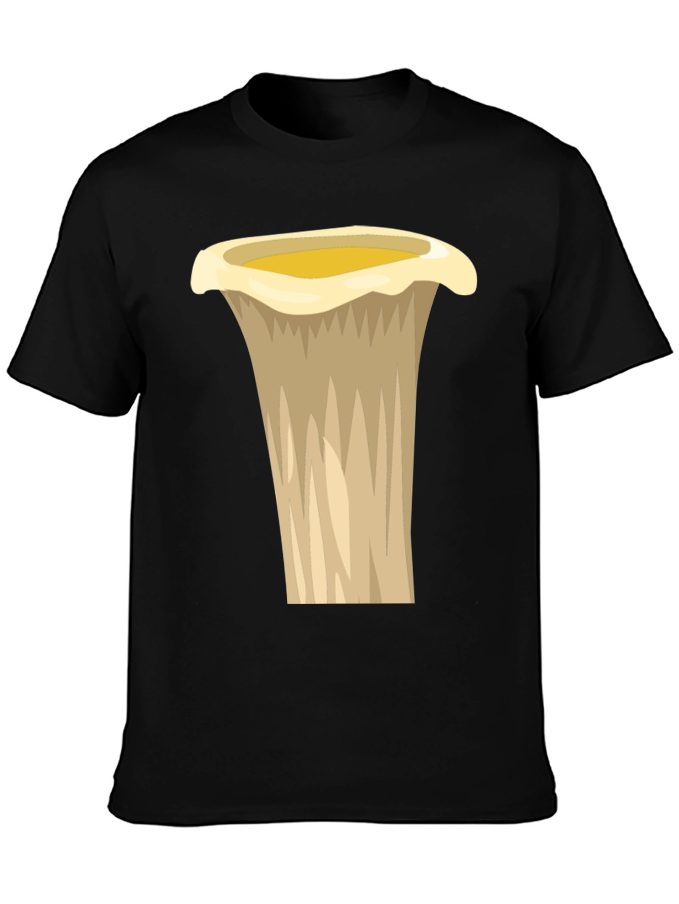 Black Chanterelle Mushroom Graphic Tee - Unique Design view 3