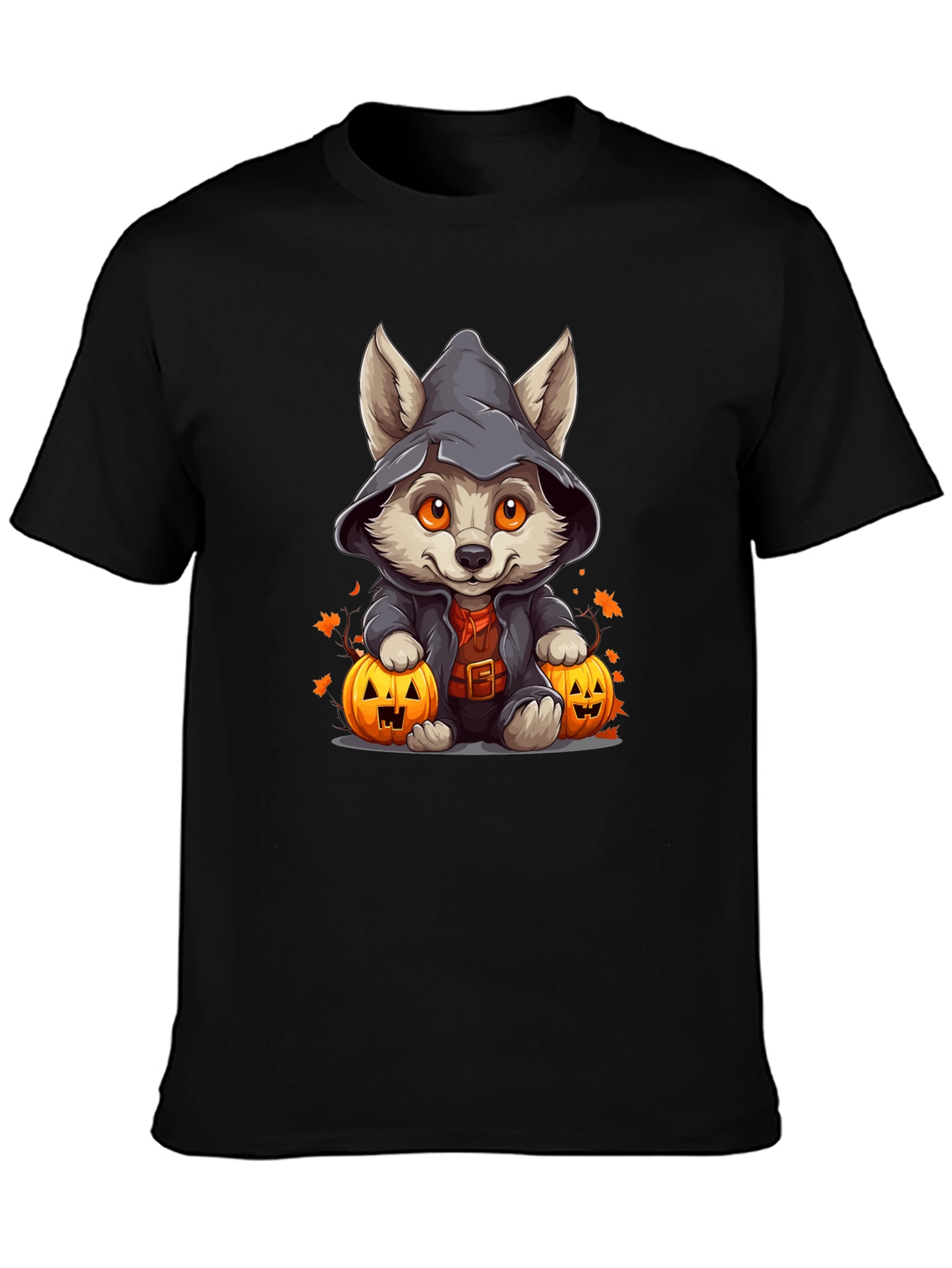 Black Halloween Witch Pup T-Shirt view 3