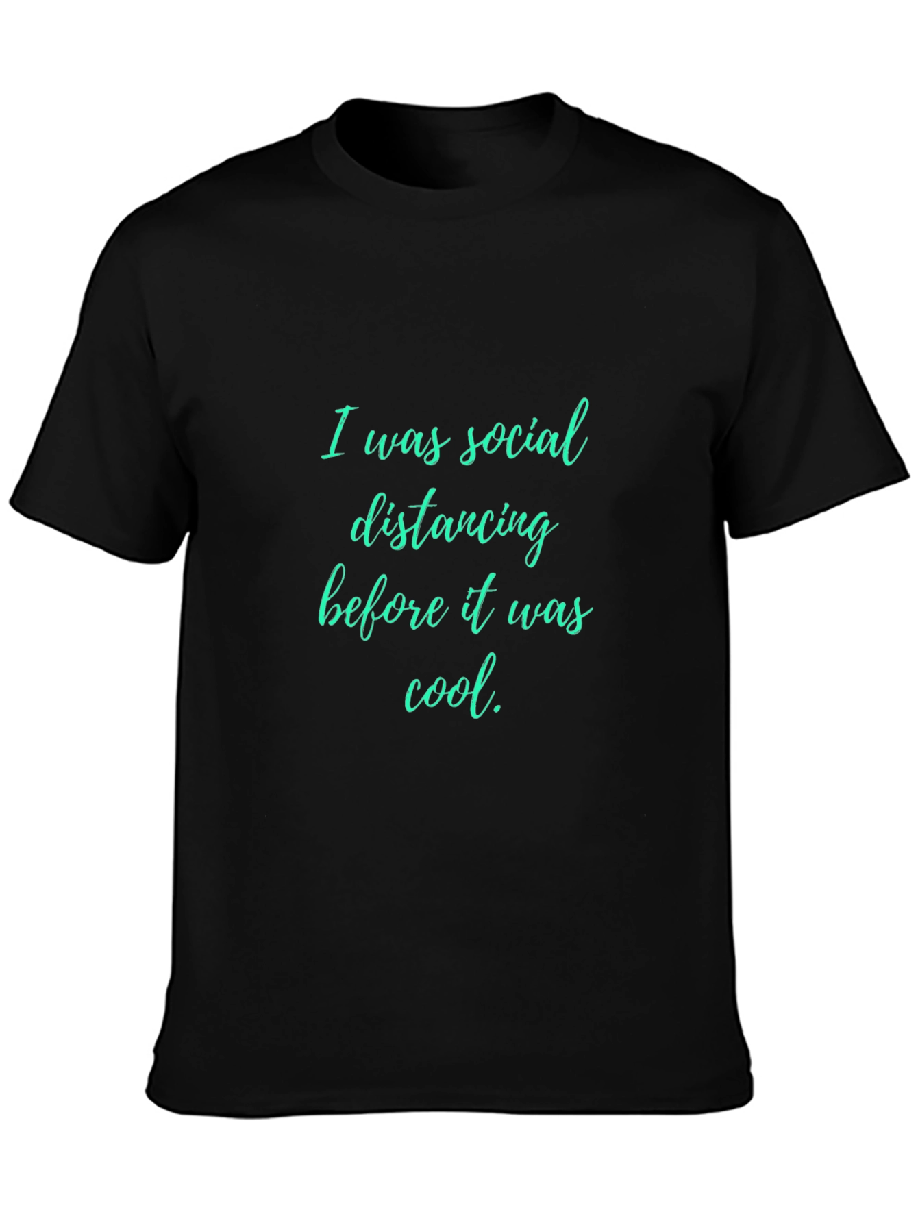 Black Social Distancing T-Shirt - Cool Statement Tee view 3