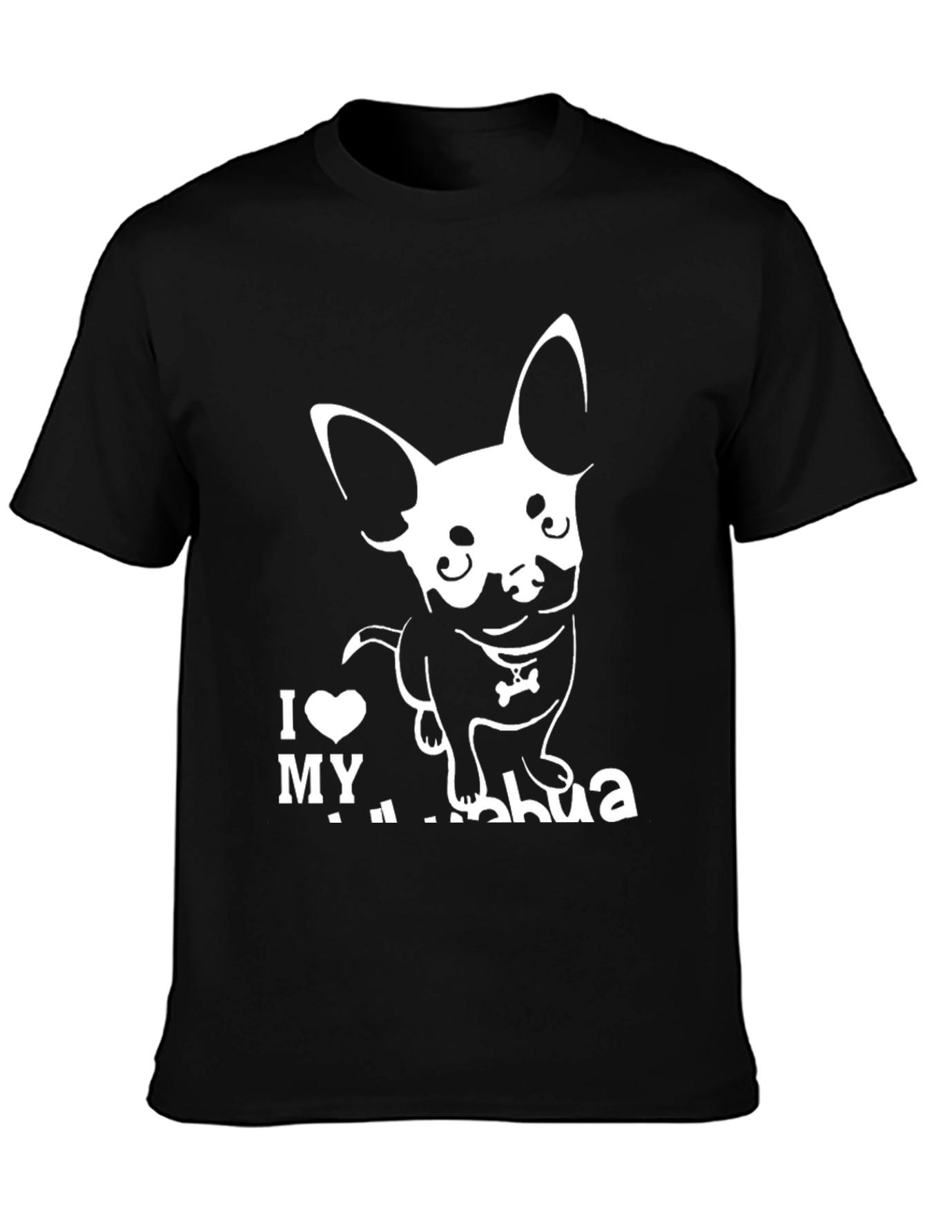 Black I Love My Chihuahua Graphic Tee view 3