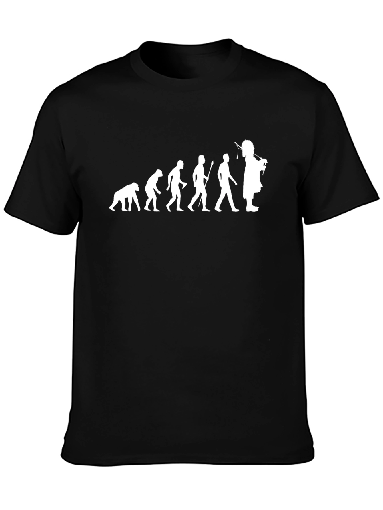 Black Evolution to Bagpipes Black T-Shirt view 3