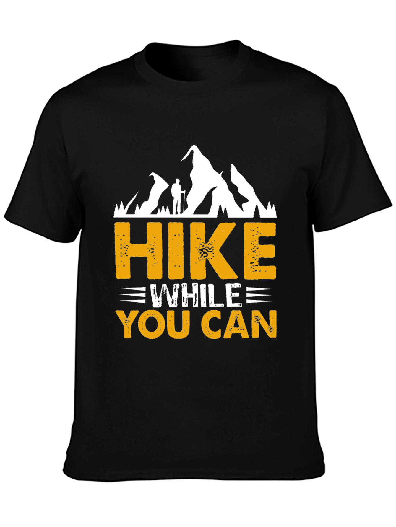 Black Hike While You Can Graphic Tee view 3