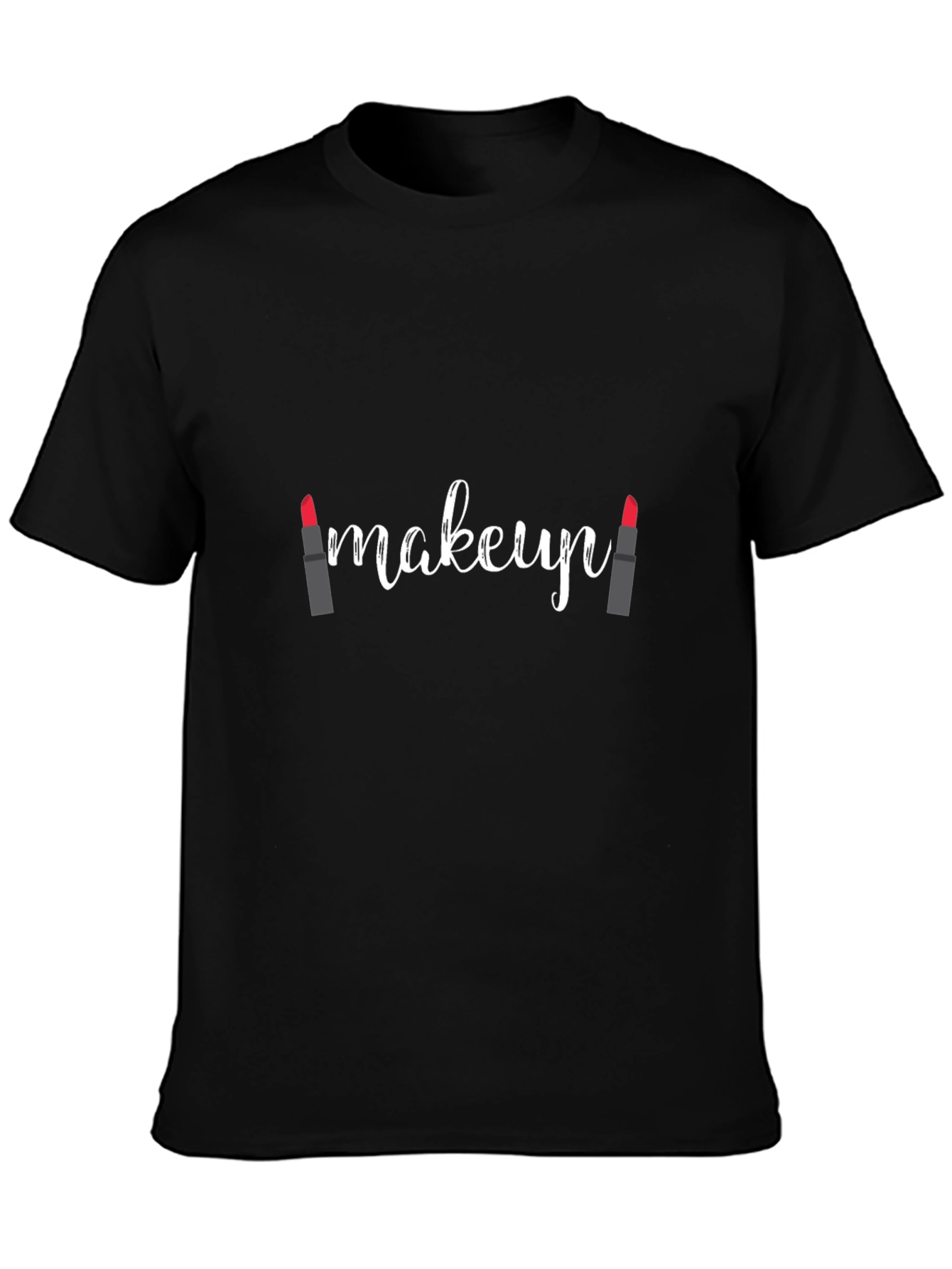 Black Makeup Lipstick T-Shirt - Stylish Graphic Tee view 3