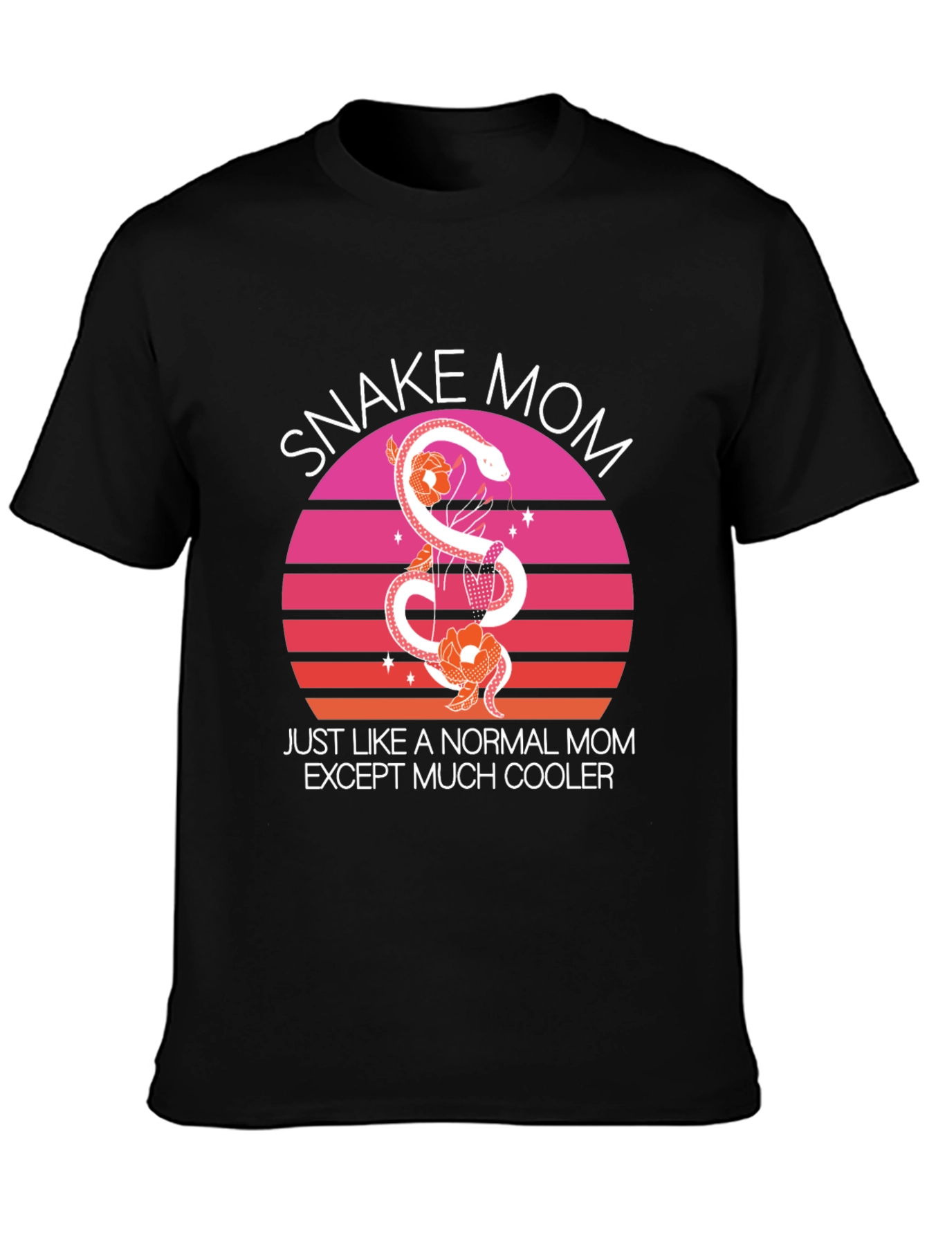 Black Snake Mom Graphic Tee - Unique Reptile Lover Gift view 3