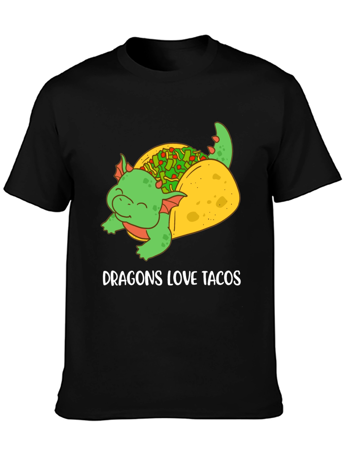 Black Dragon Loves Tacos Graphic Tee view 3