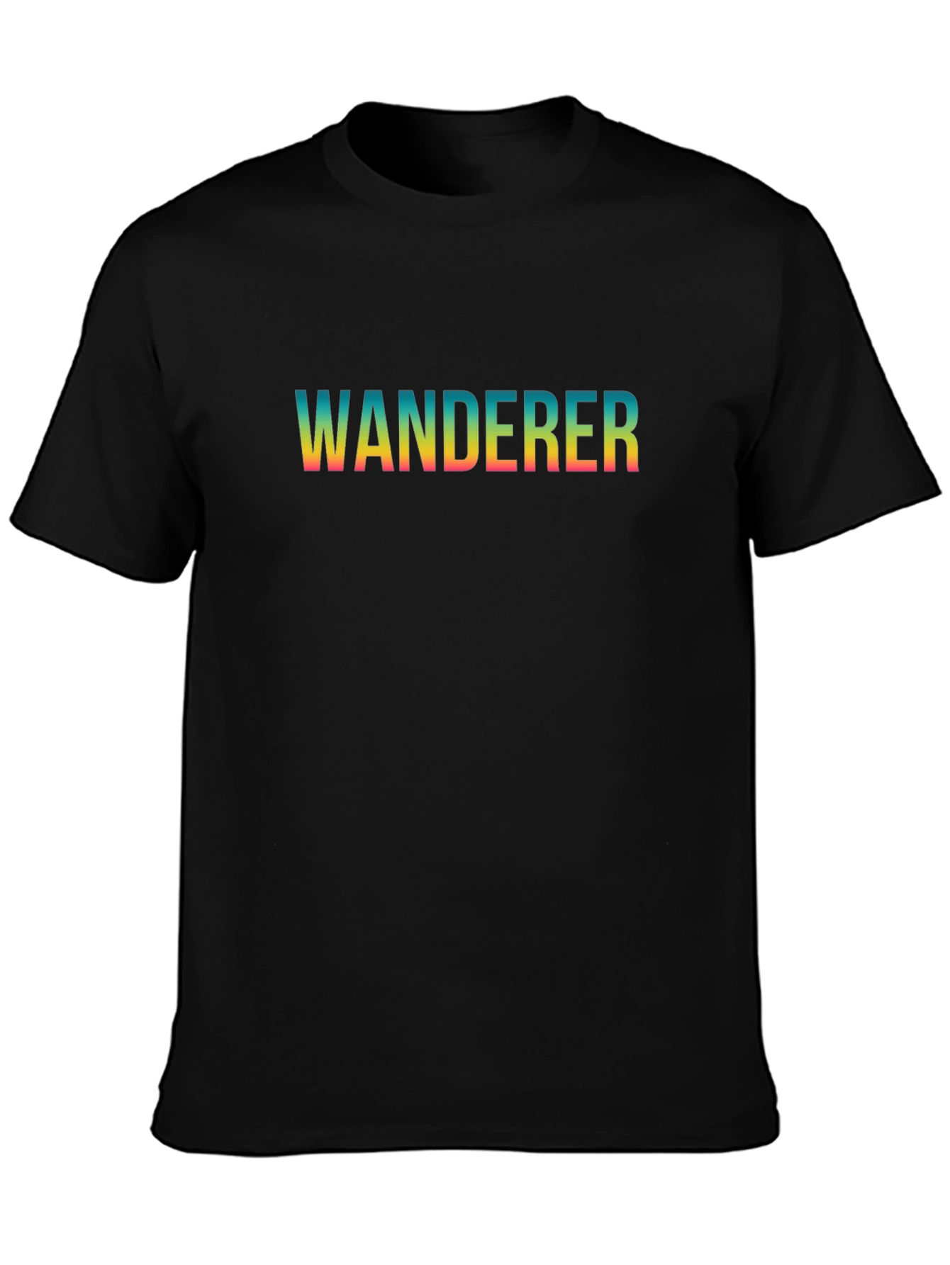 Black Wanderer Graphic Tee - Black Cotton Blend view 3