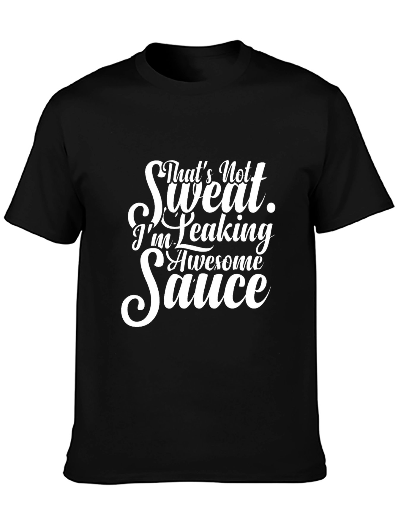 Black Funny "Awesome Sauce" Graphic T-Shirt view 3