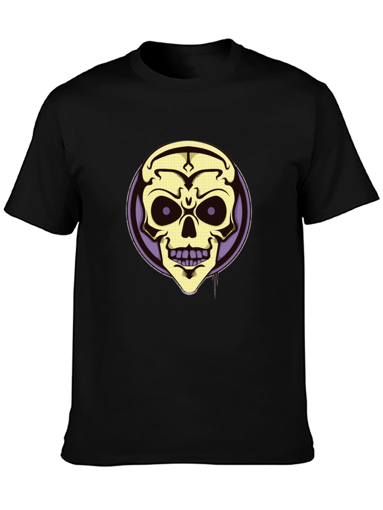Black Skull Graphic T-Shirt - Black view 3