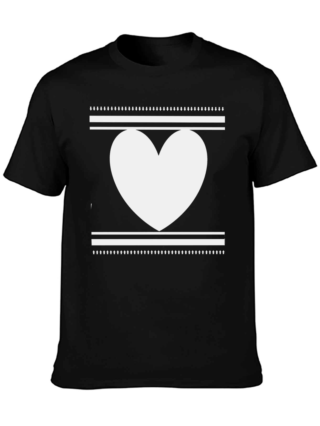 Black Heart Graphic Tee - Stylish Casual Top view 3