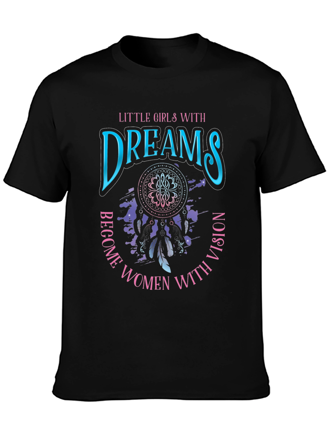 Black Dreams Vision Black T-Shirt view 3