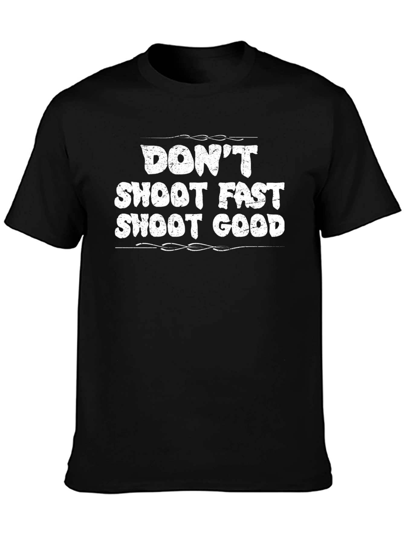 Black Don't Shoot Fast, Shoot Good Graphic Tee view 3