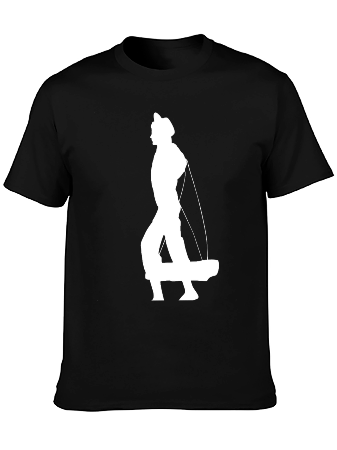 Black Black T-Shirt with Cowboy Puppet Graphic view 3