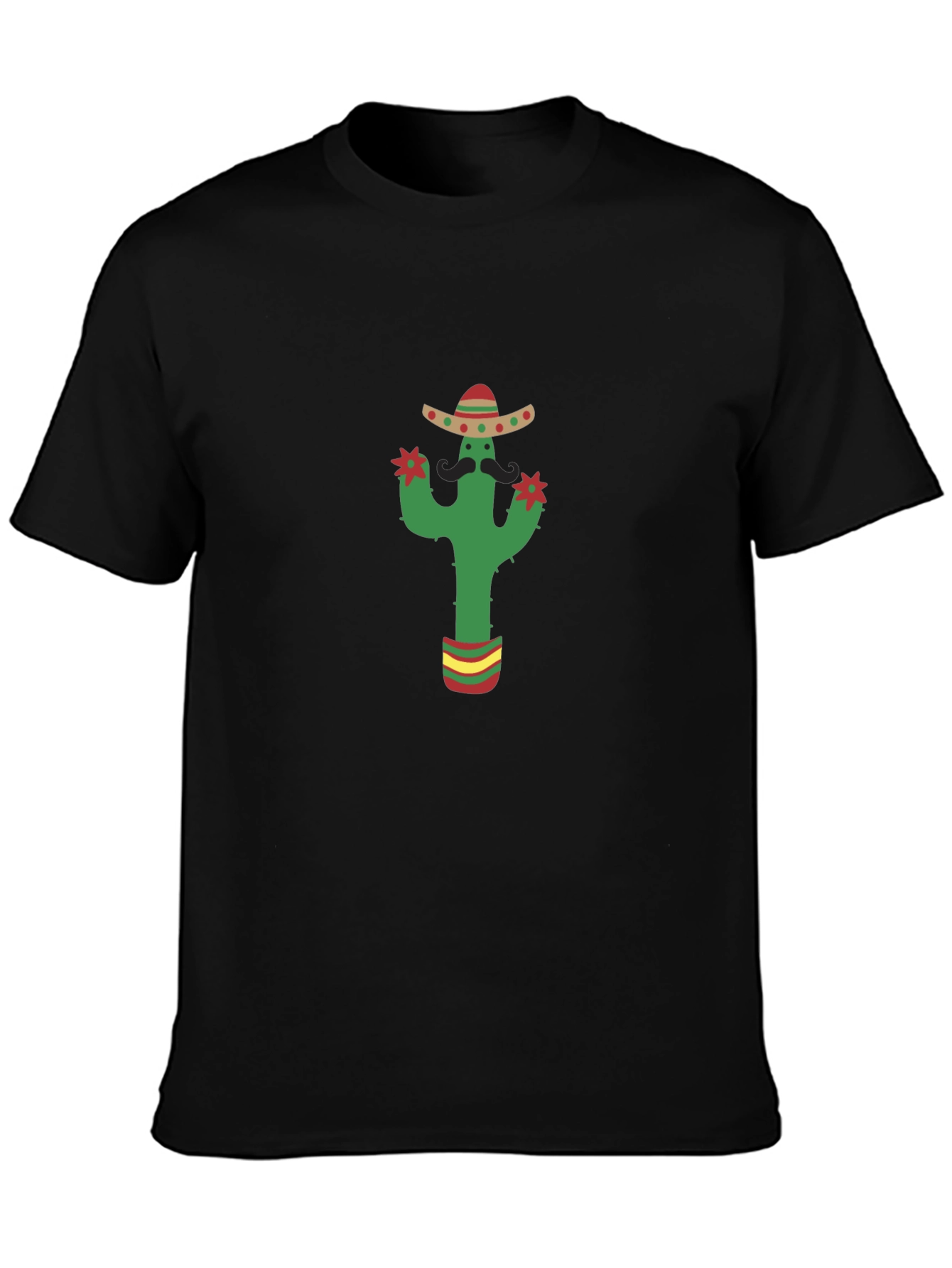 Black Cactus Sombrero T-Shirt - Fiesta Fun! view 3
