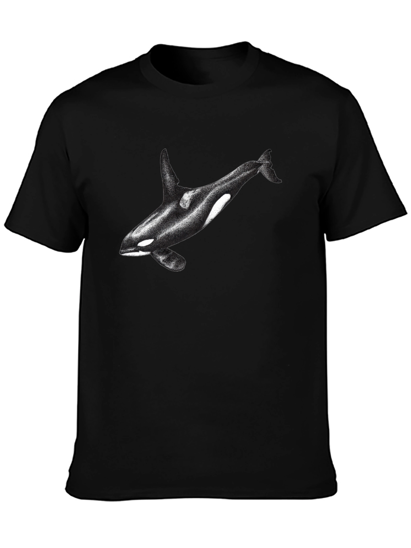 Black Orca Graphic Tee - Black Cotton Blend view 3