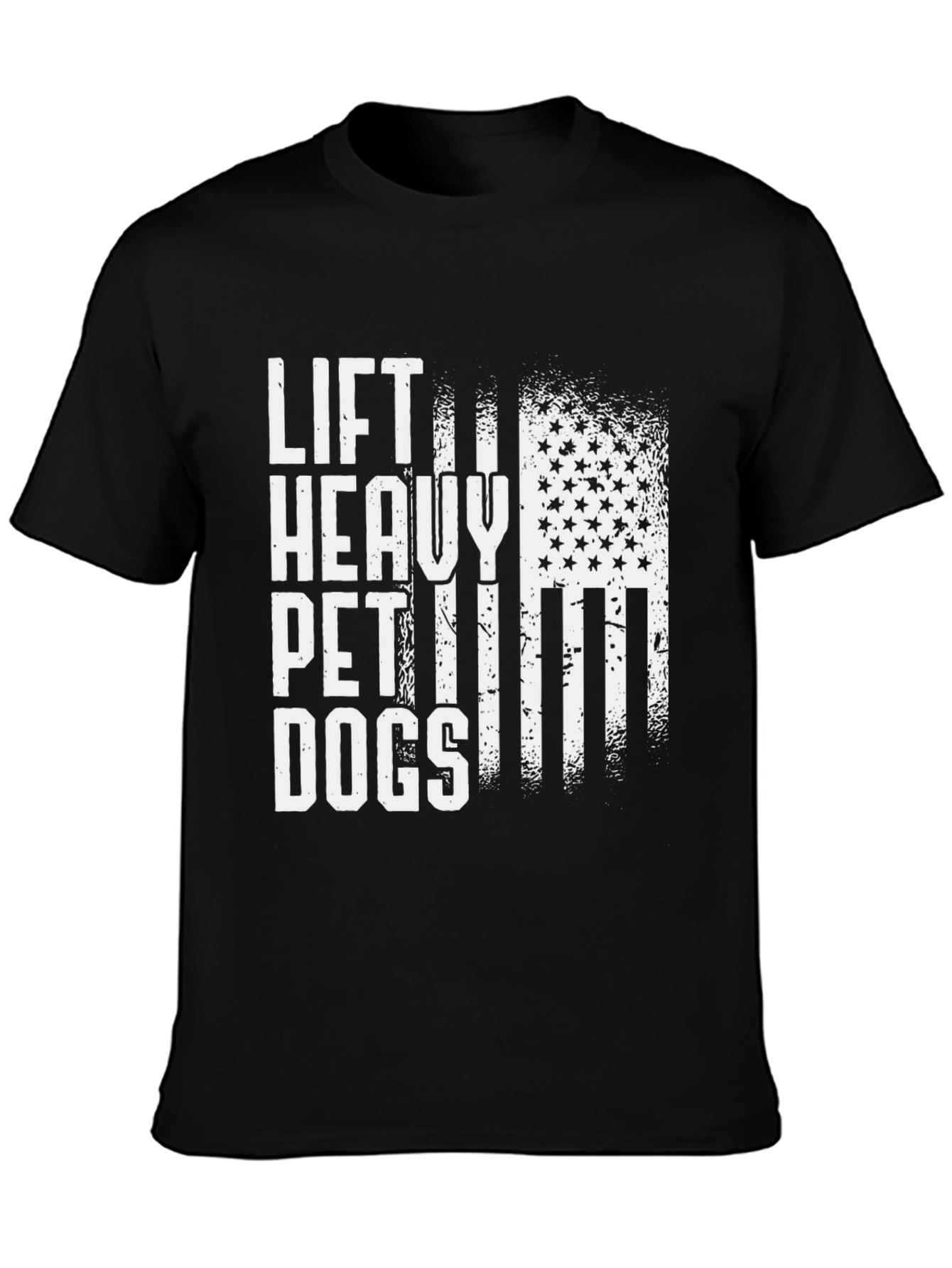 Black Lift Heavy Pet Dogs T-Shirt view 3