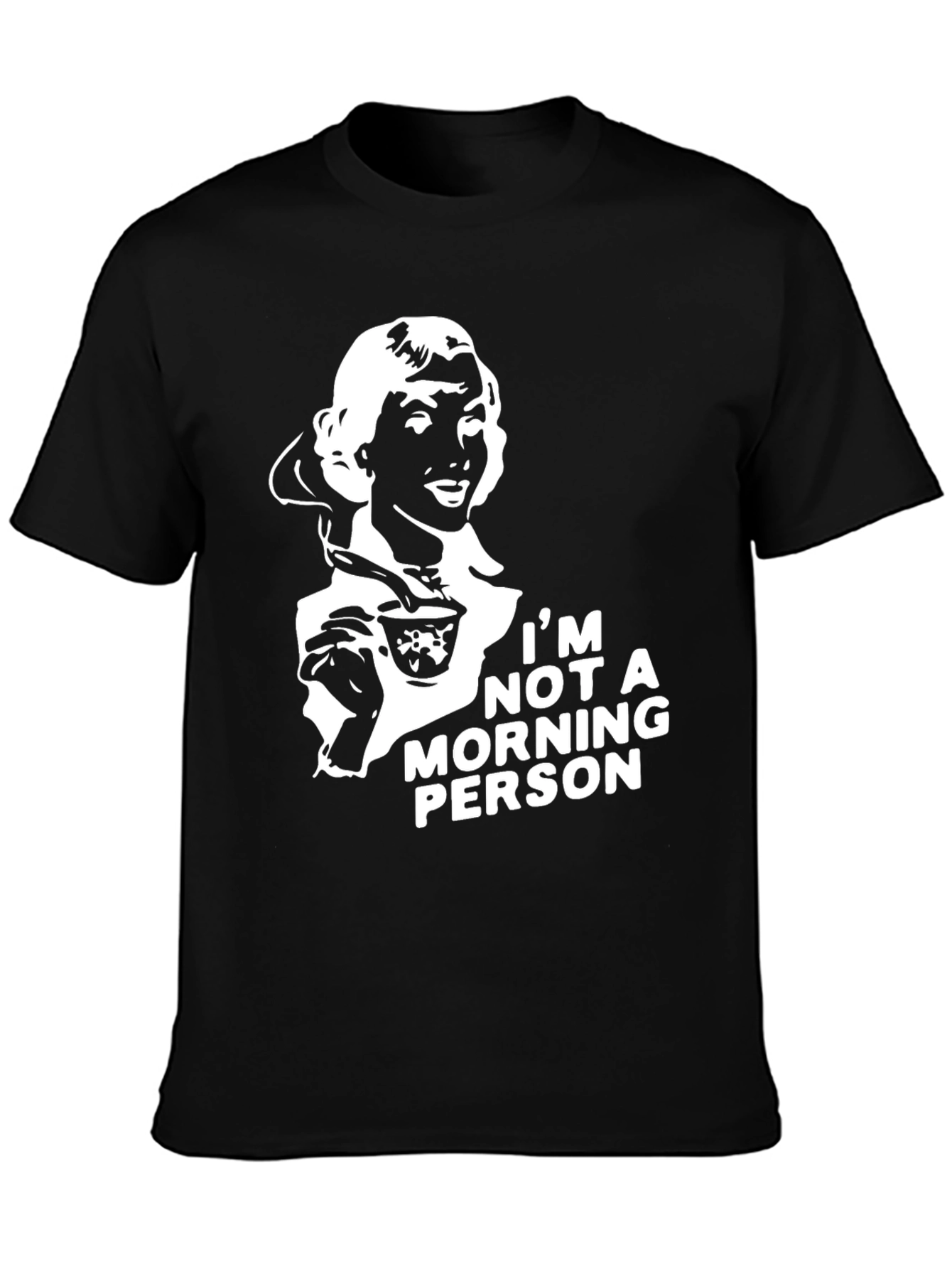 Black I'm Not a Morning Person Graphic Tee view 3