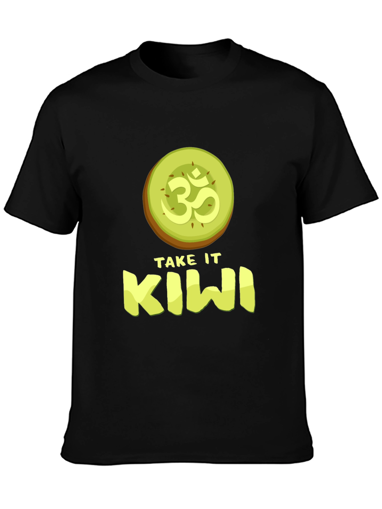 Black Take It Kiwi T-Shirt - Funny Fruit Pun Tee view 3