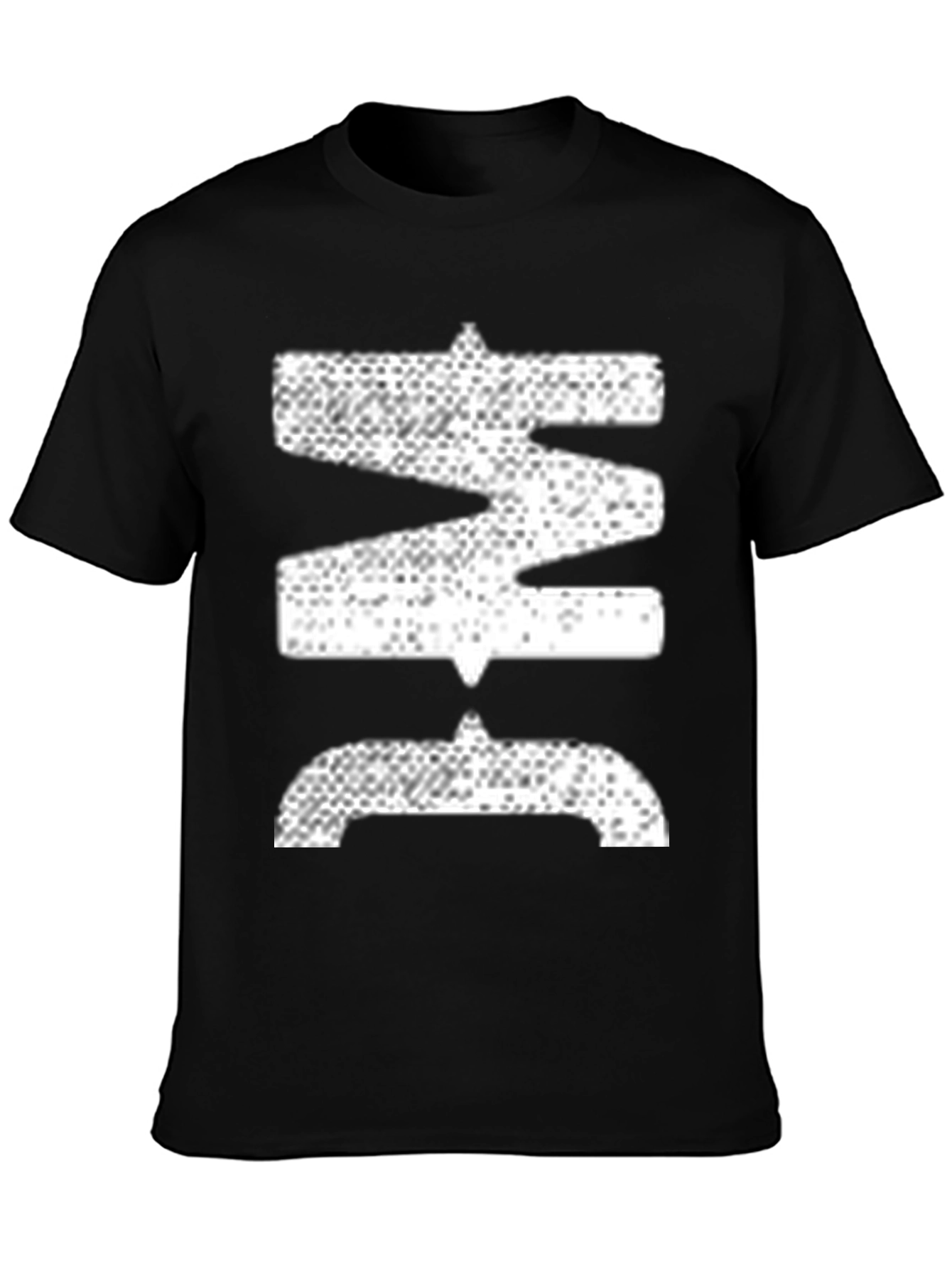 Black Abstract Graphic Print Black T-Shirt view 3