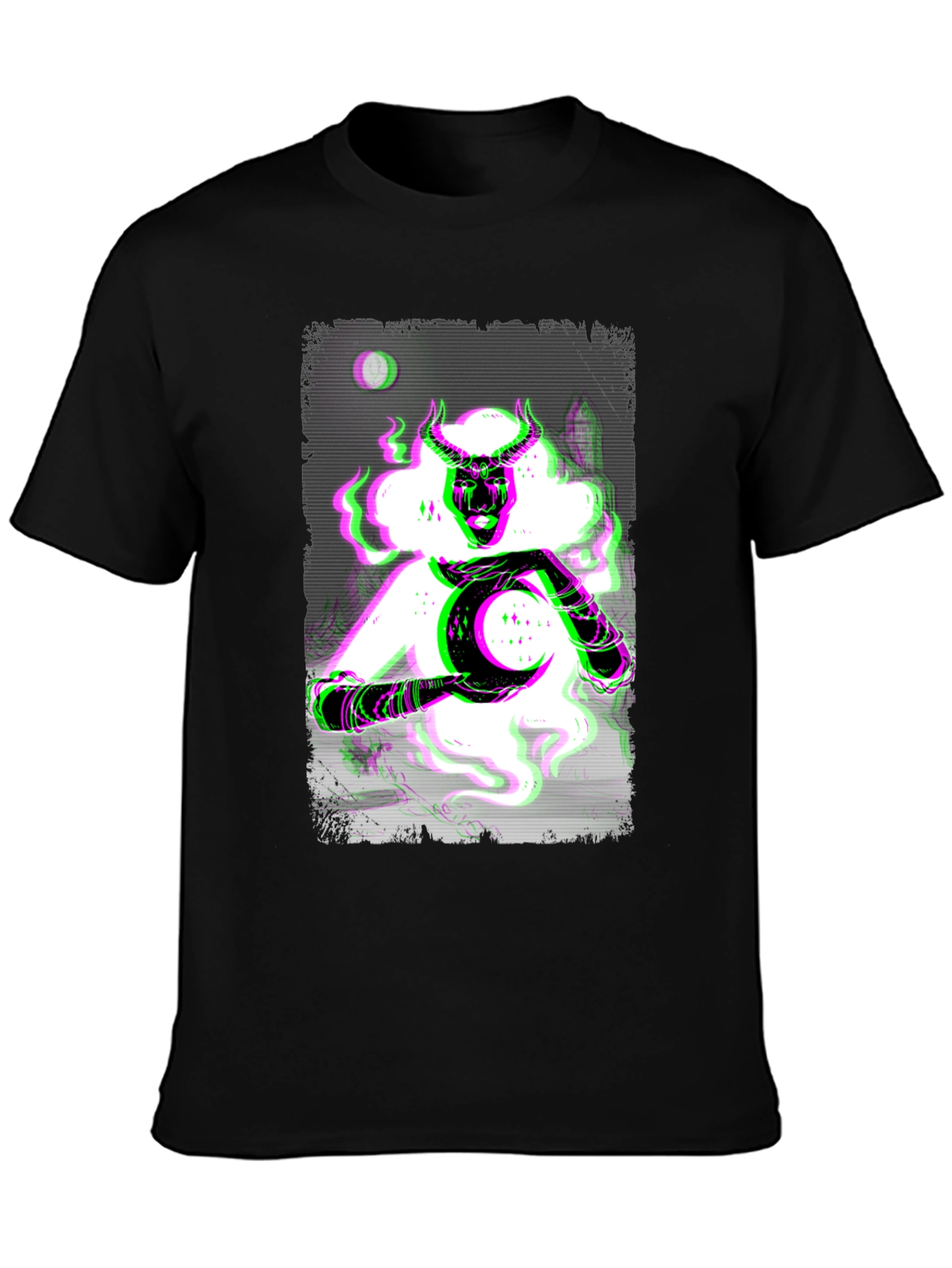 Black Mystic Woman Graphic Print T-Shirt view 3