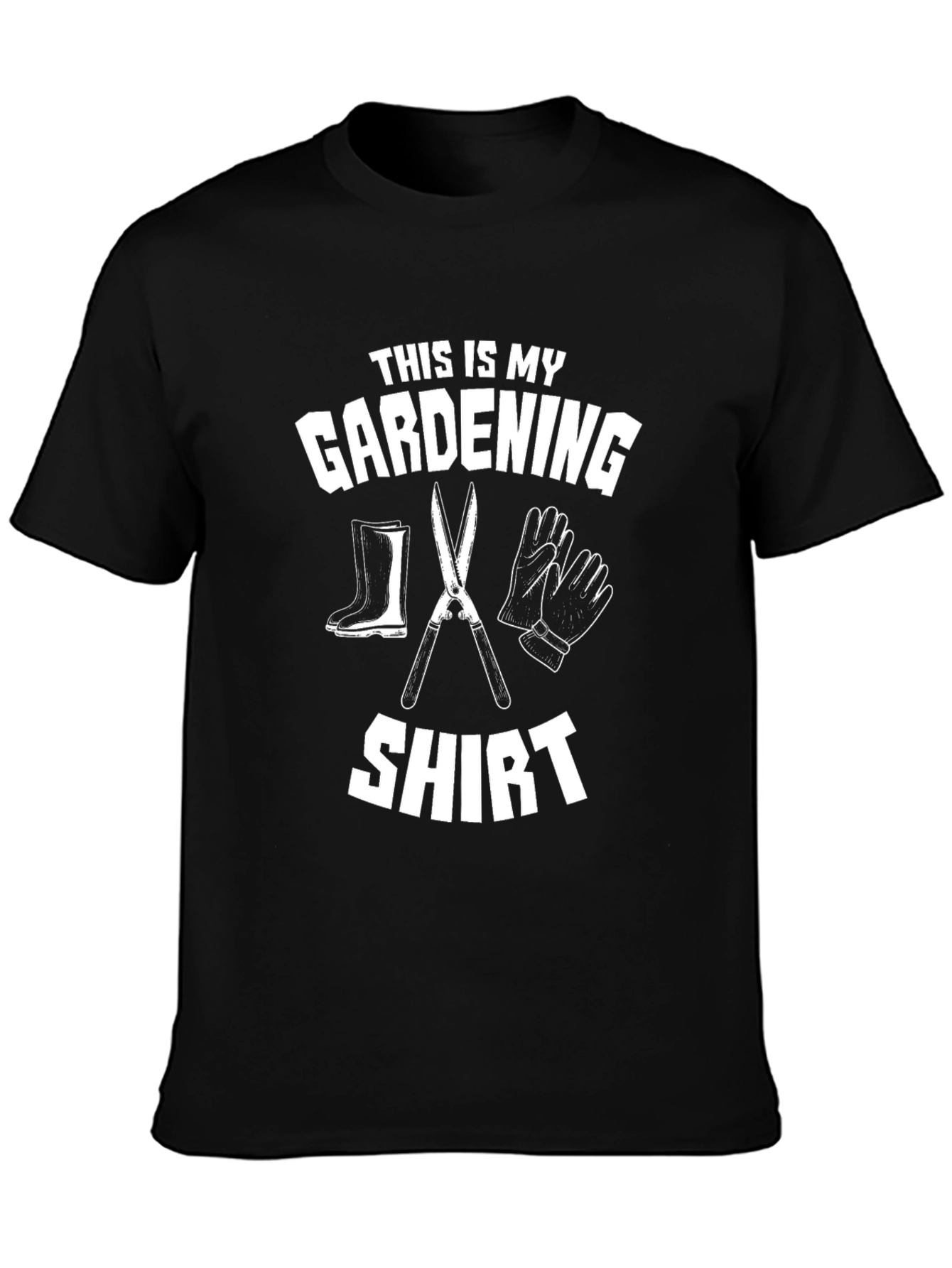 Black Gardening Shirt - Gardener T-Shirt view 3