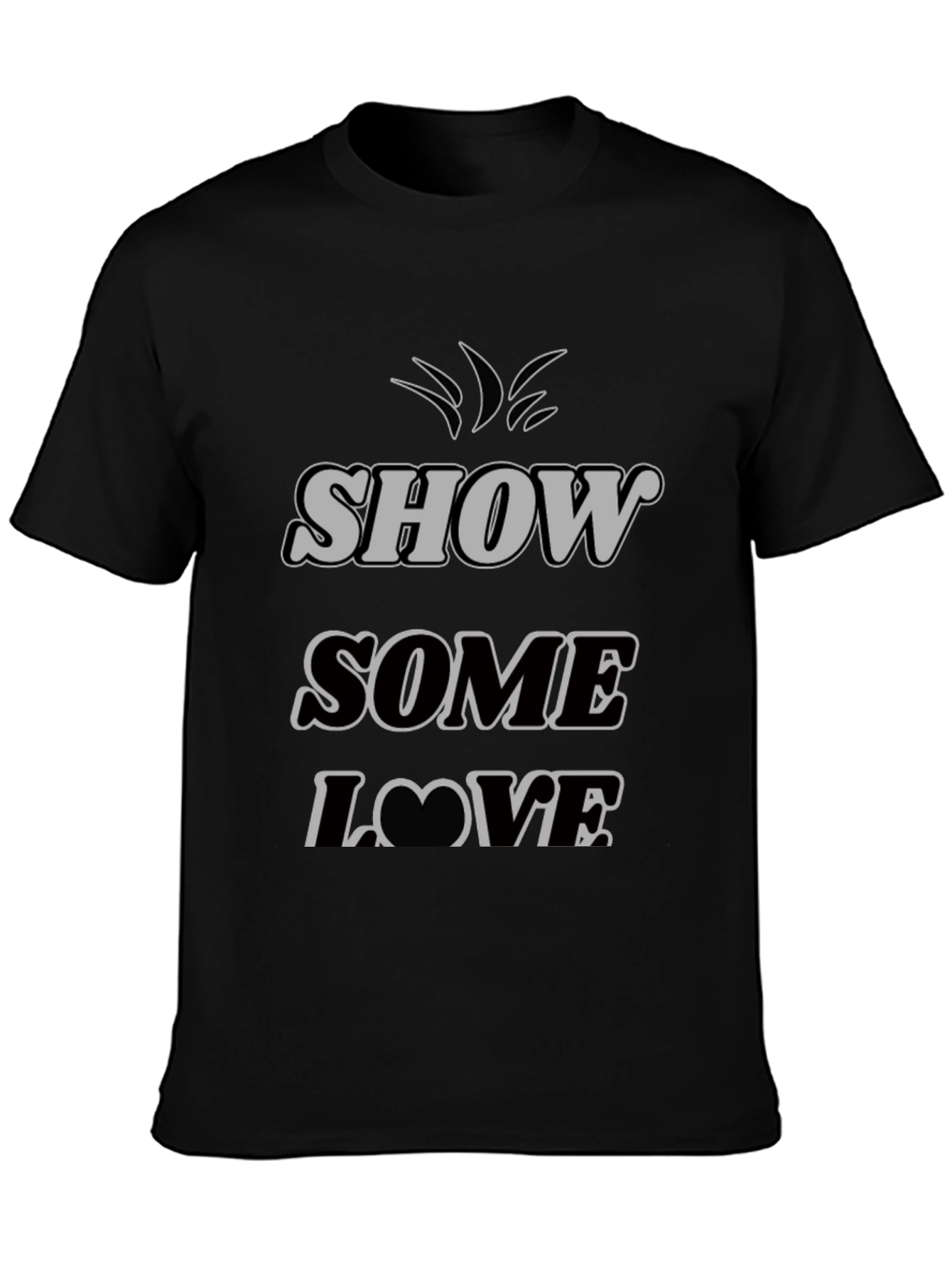 Black Show Some Love Graphic Tee - Black T-Shirt view 3