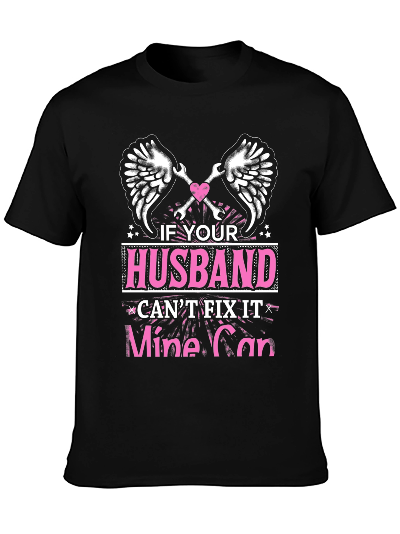 Black Husband Can't Fix It? Mine Can T-Shirt view 3
